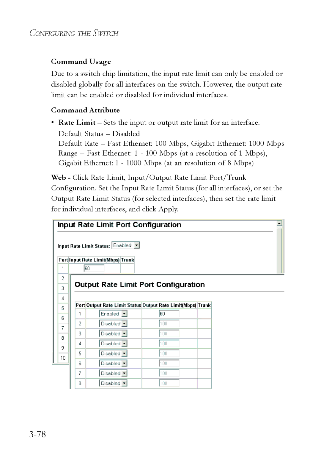 SMC Networks SMC6724L3 manual Command Usage, Command Attribute 