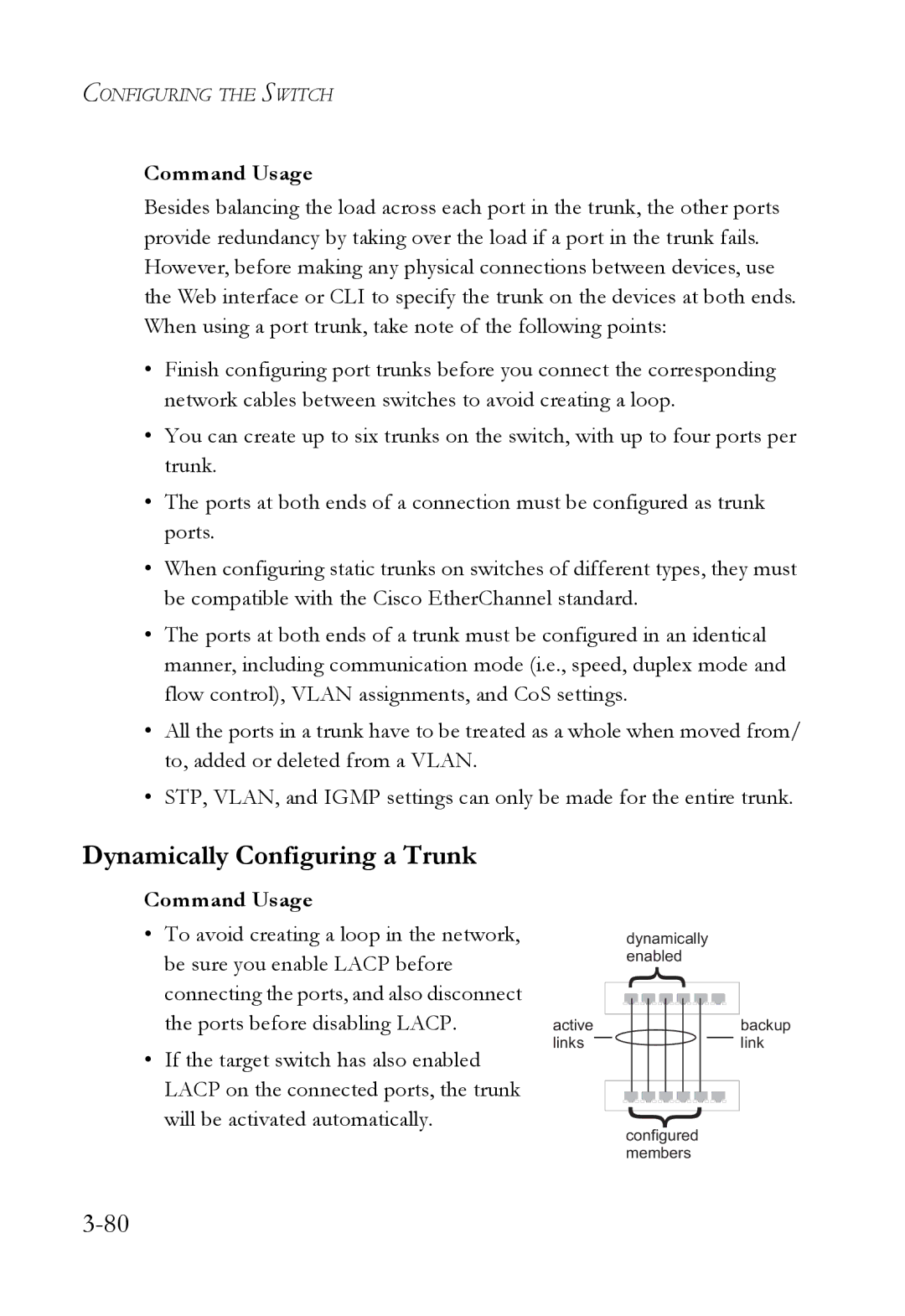 SMC Networks SMC6724L3 manual Dynamically Configuring a Trunk 