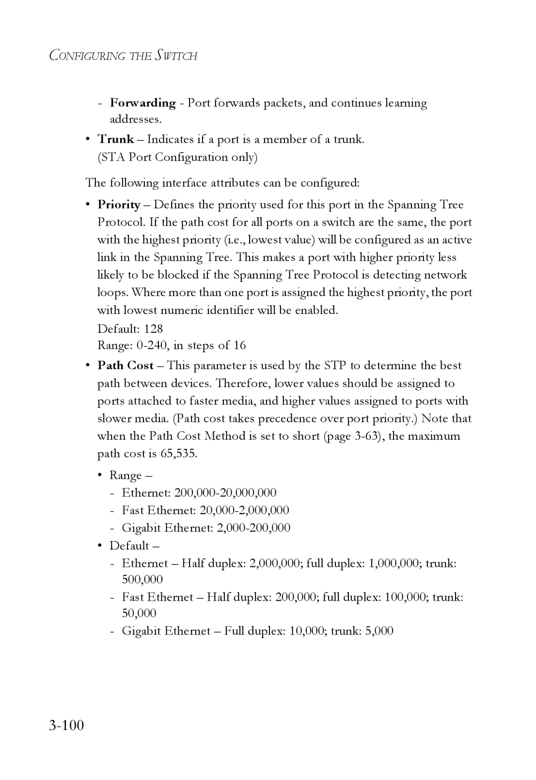 SMC Networks SMC6724L3 manual 100 