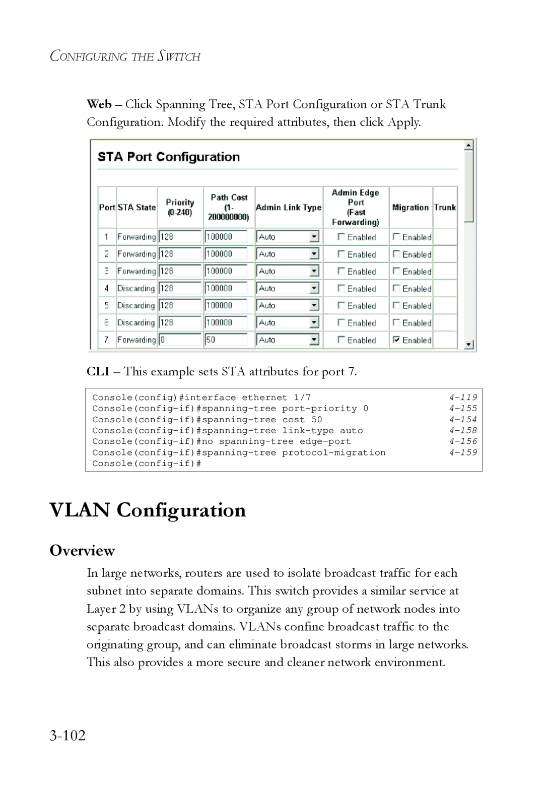 SMC Networks SMC6724L3 manual Vlan Configuration, Overview, 102 