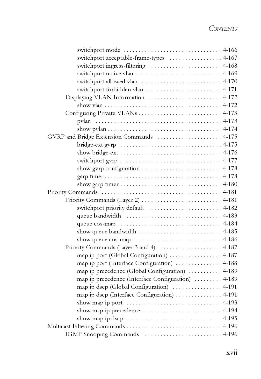 SMC Networks SMC6724L3 manual Xvii 