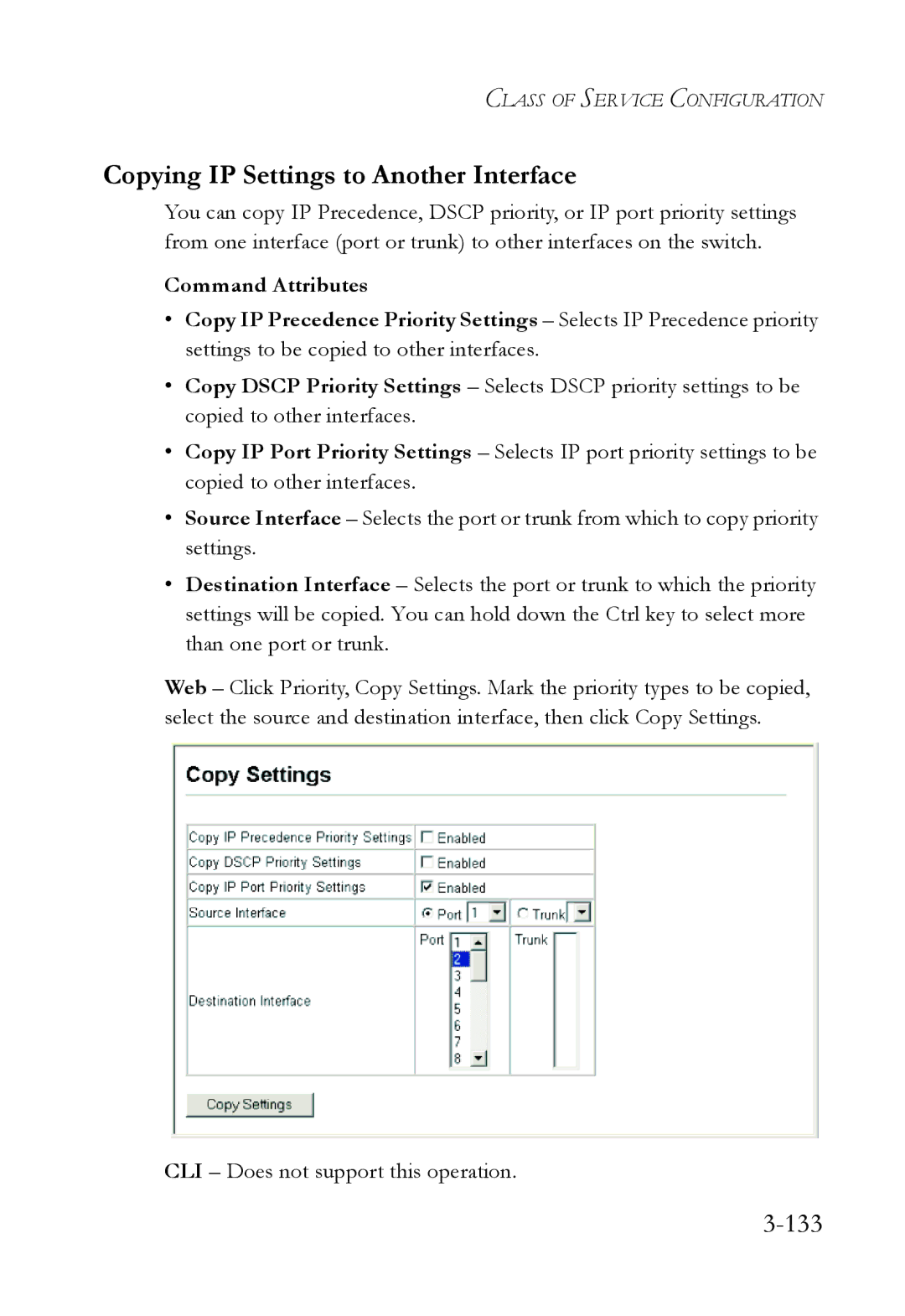 SMC Networks SMC6724L3 manual Copying IP Settings to Another Interface, 133 