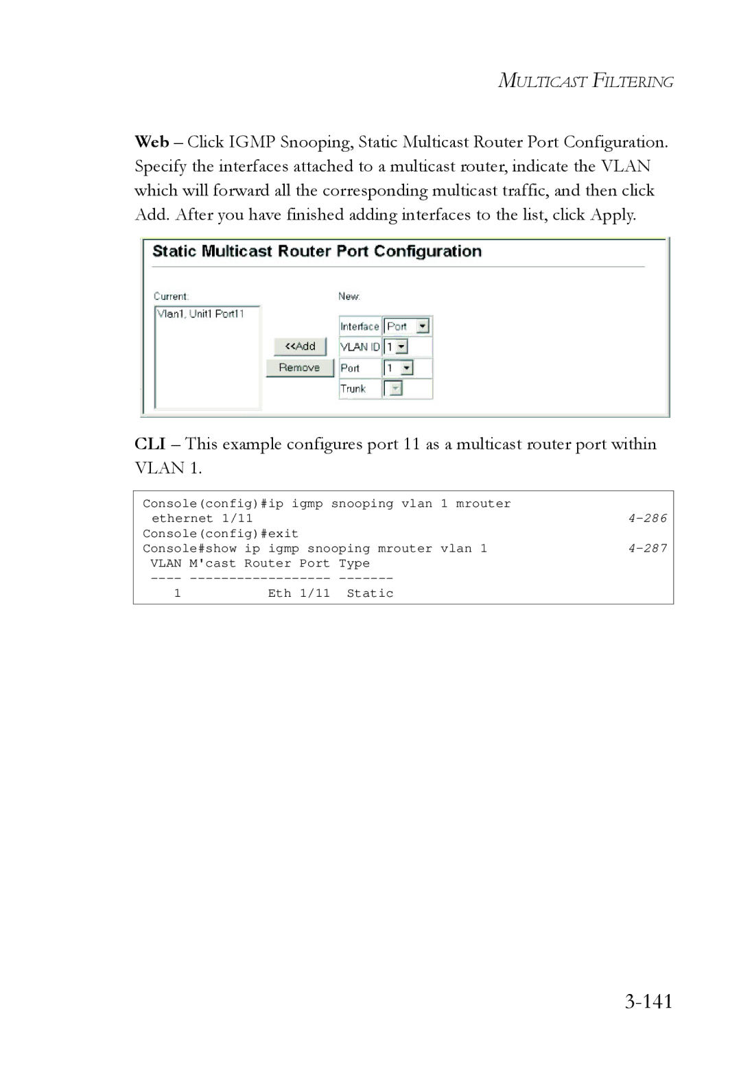 SMC Networks SMC6724L3 manual 141 