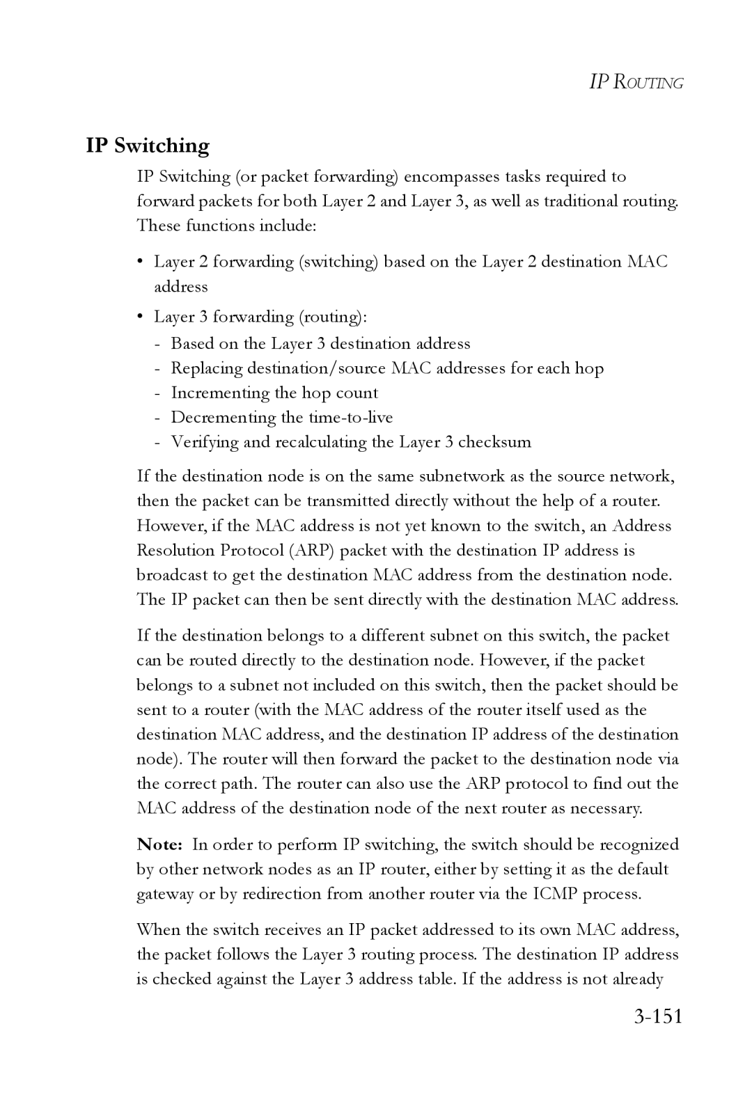 SMC Networks SMC6724L3 manual IP Switching, 151 