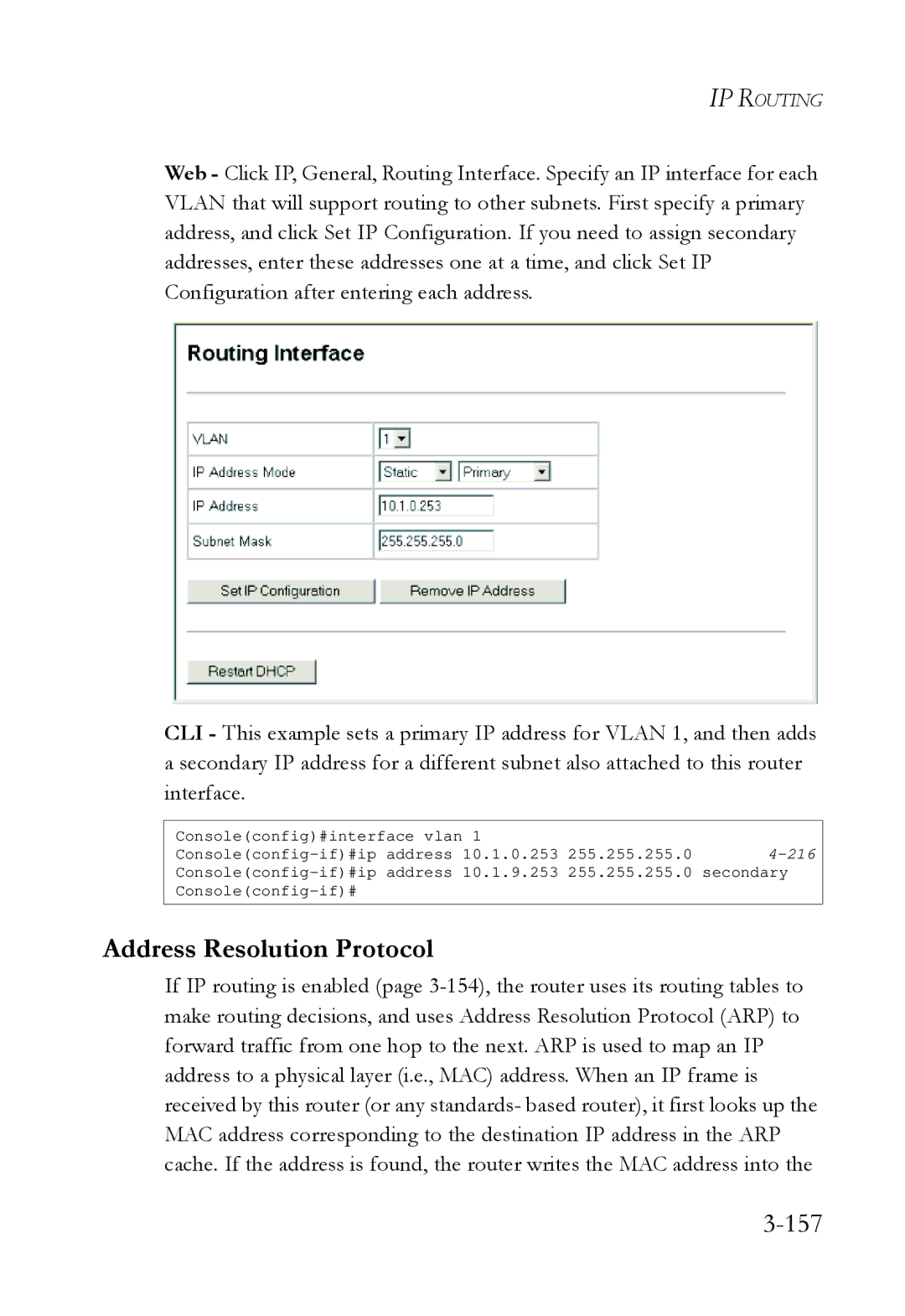 SMC Networks SMC6724L3 manual Address Resolution Protocol, 157 