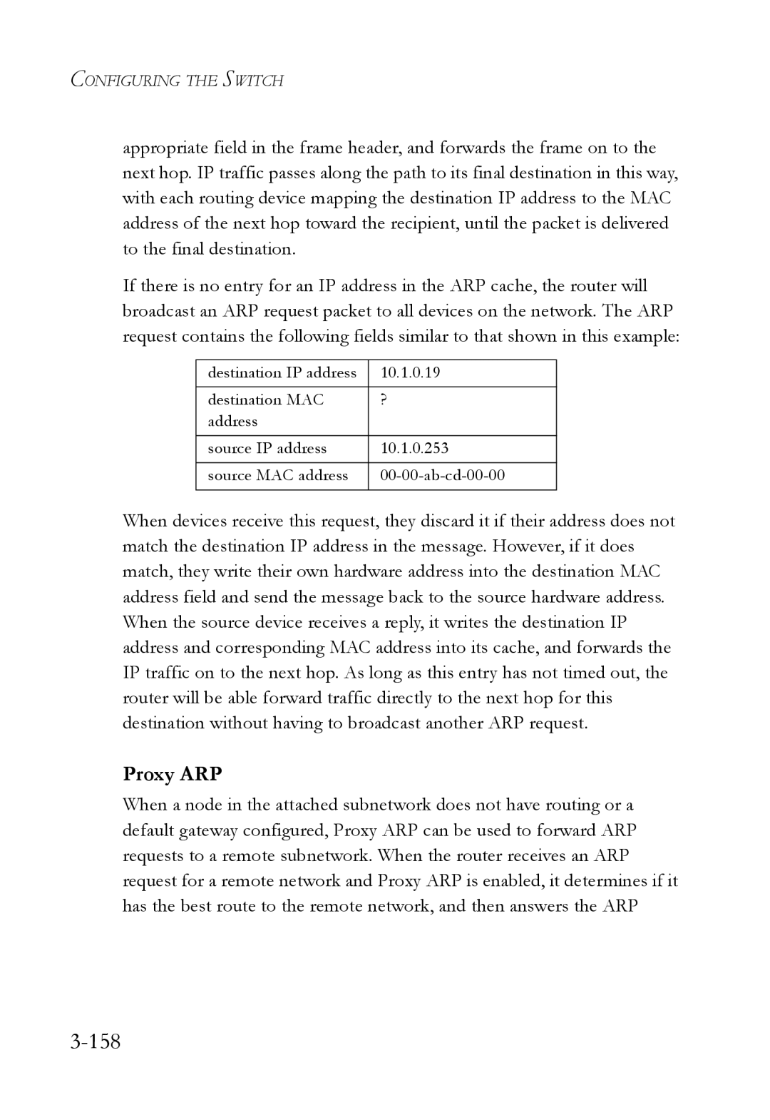 SMC Networks SMC6724L3 manual 158, Proxy ARP 