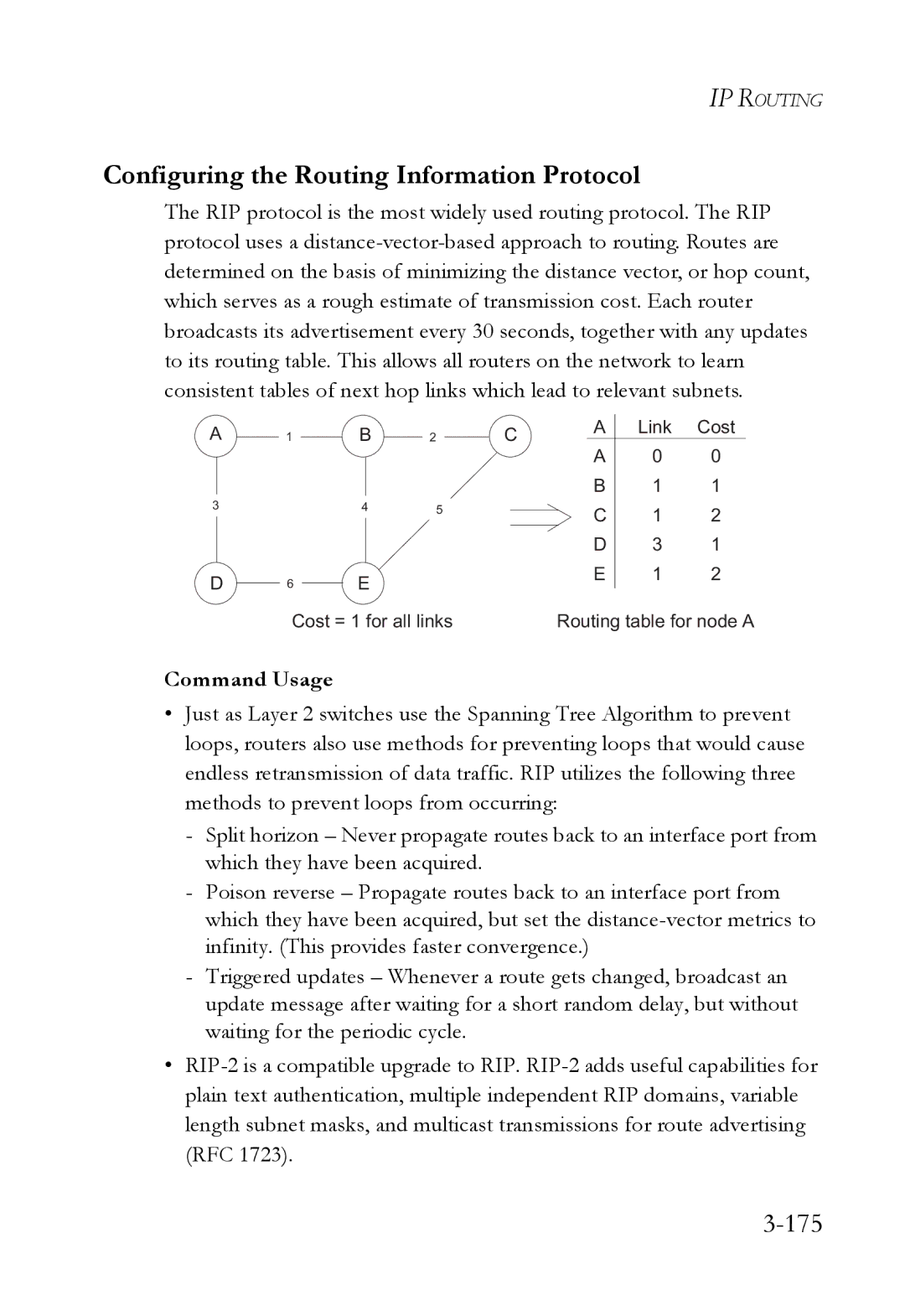 SMC Networks SMC6724L3 manual Configuring the Routing Information Protocol, 175 