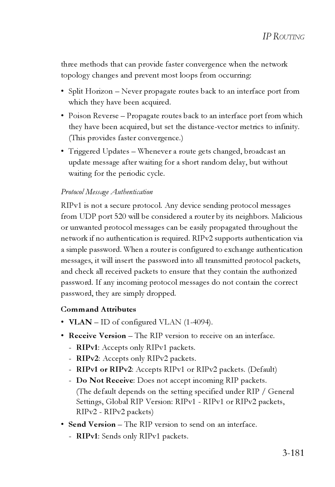 SMC Networks SMC6724L3 manual 181, Protocol Message Authentication 