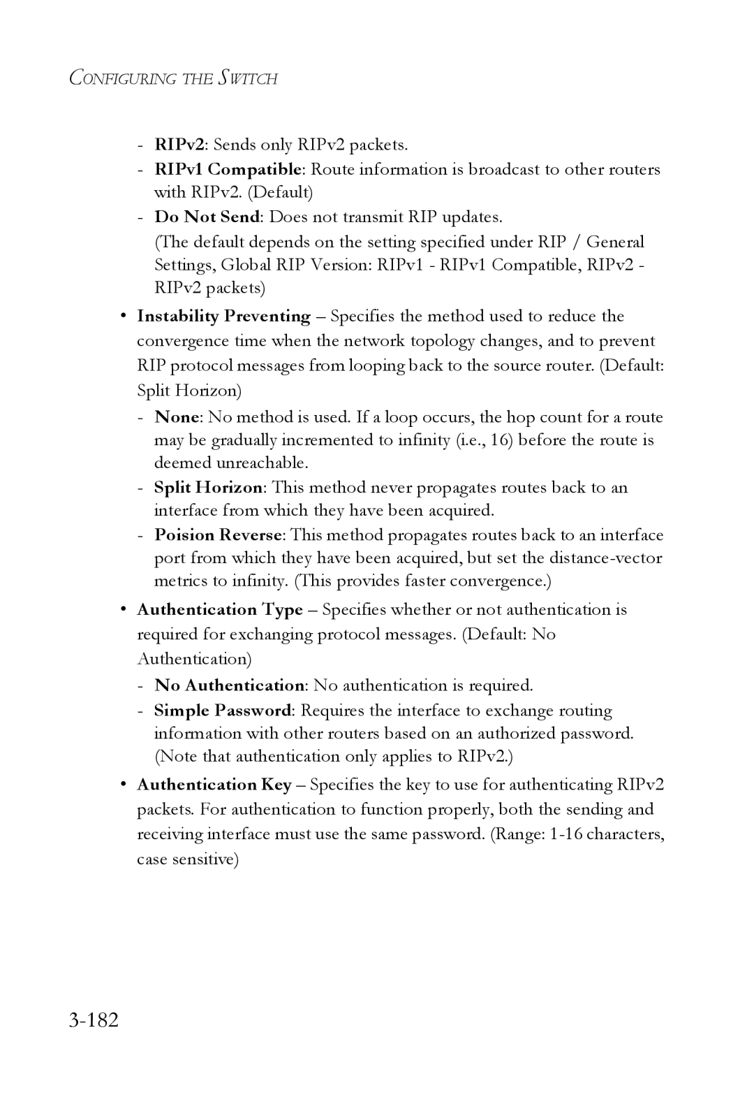 SMC Networks SMC6724L3 manual 182 