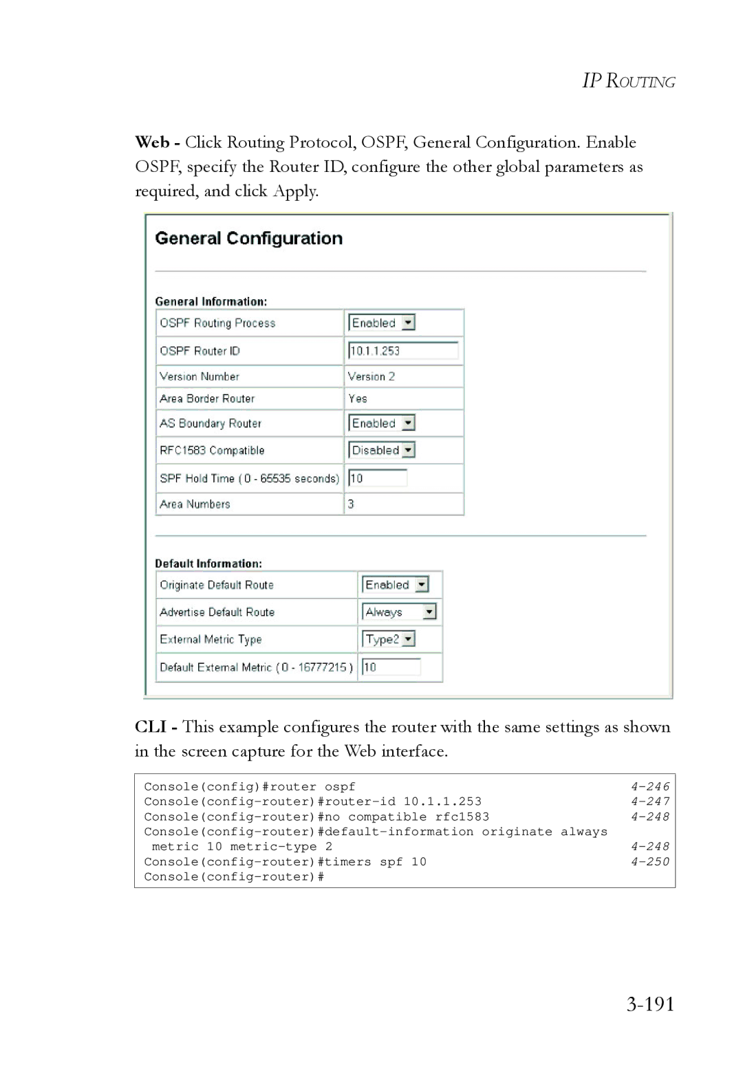 SMC Networks SMC6724L3 manual 191 