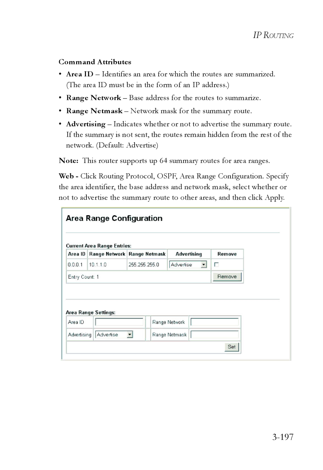 SMC Networks SMC6724L3 manual 197, Command Attributes 