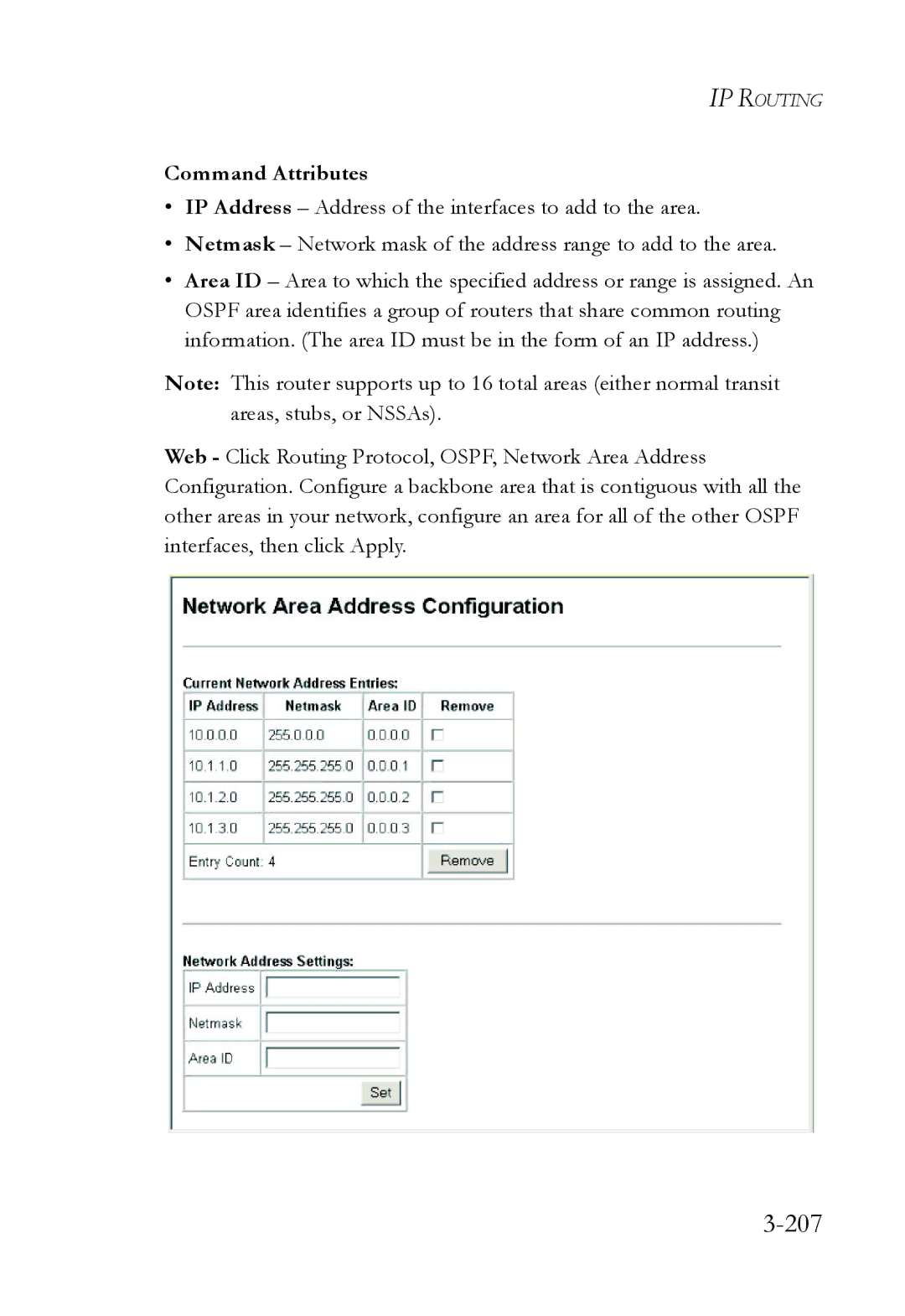 SMC Networks SMC6724L3 manual 207, Command Attributes 