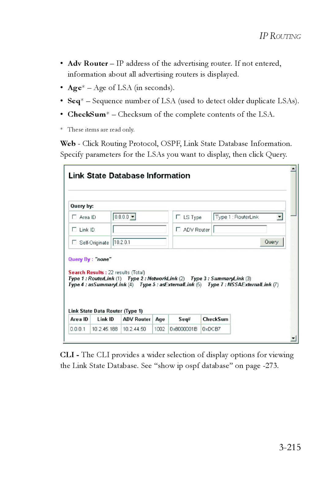 SMC Networks SMC6724L3 manual 215 