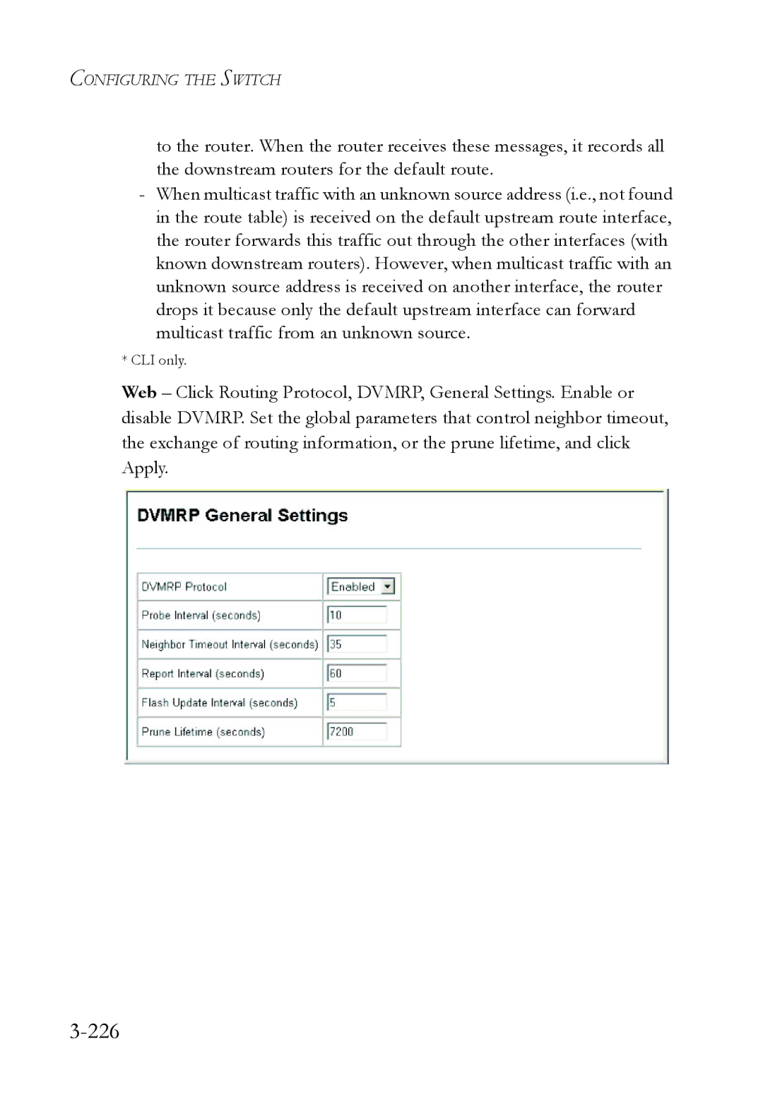 SMC Networks SMC6724L3 manual 226 