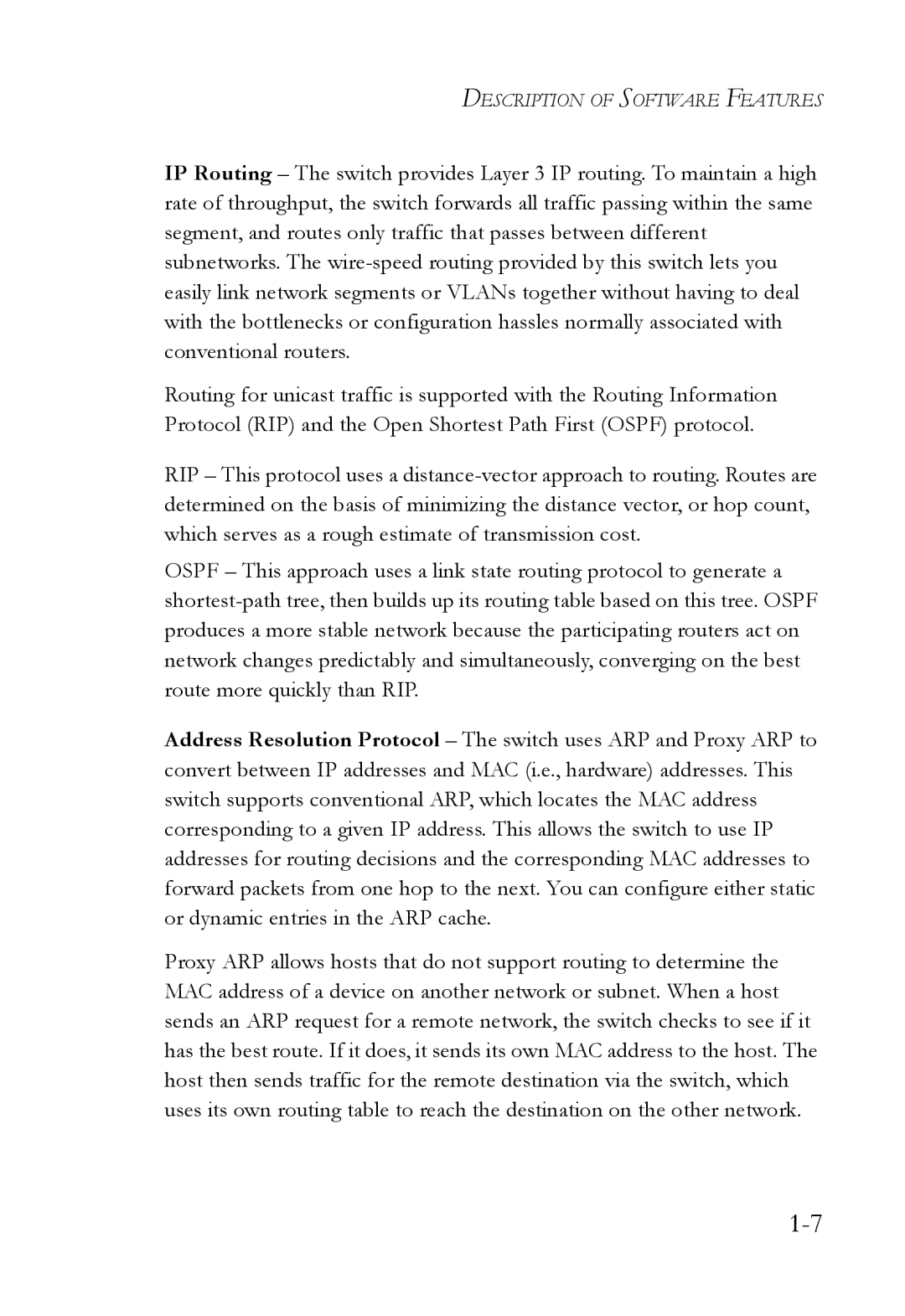 SMC Networks SMC6724L3 manual Description of Software Features 