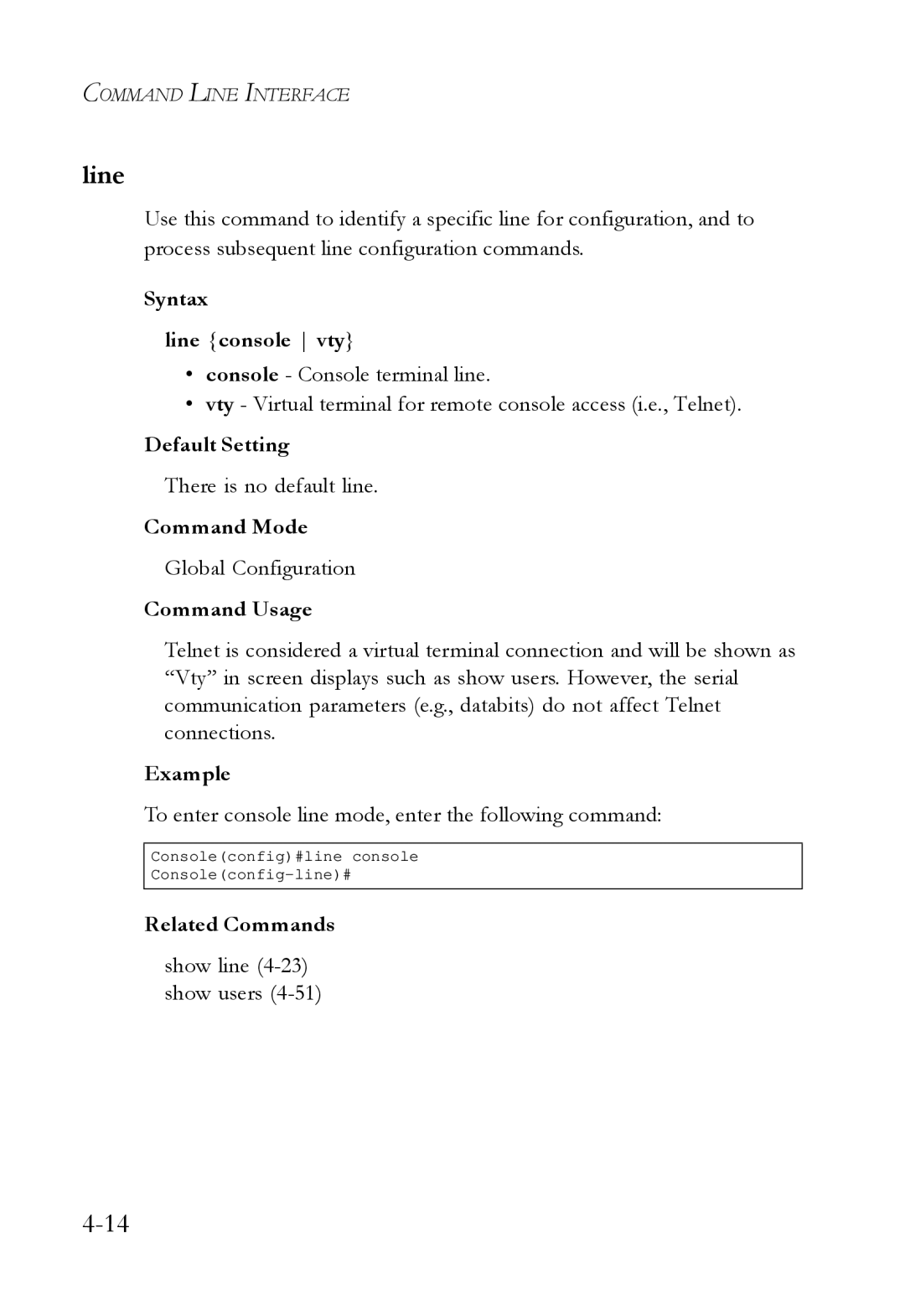 SMC Networks SMC6724L3 manual Line 