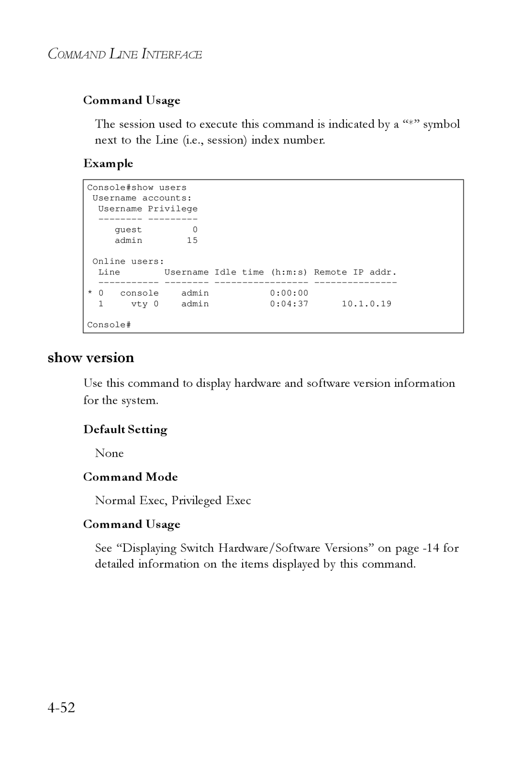 SMC Networks SMC6724L3 manual Show version 