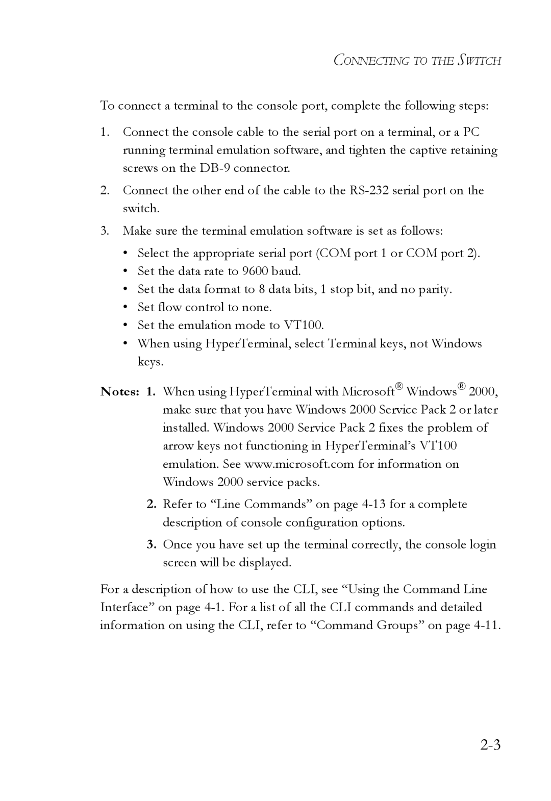 SMC Networks SMC6724L3 manual Connecting to the Switch 