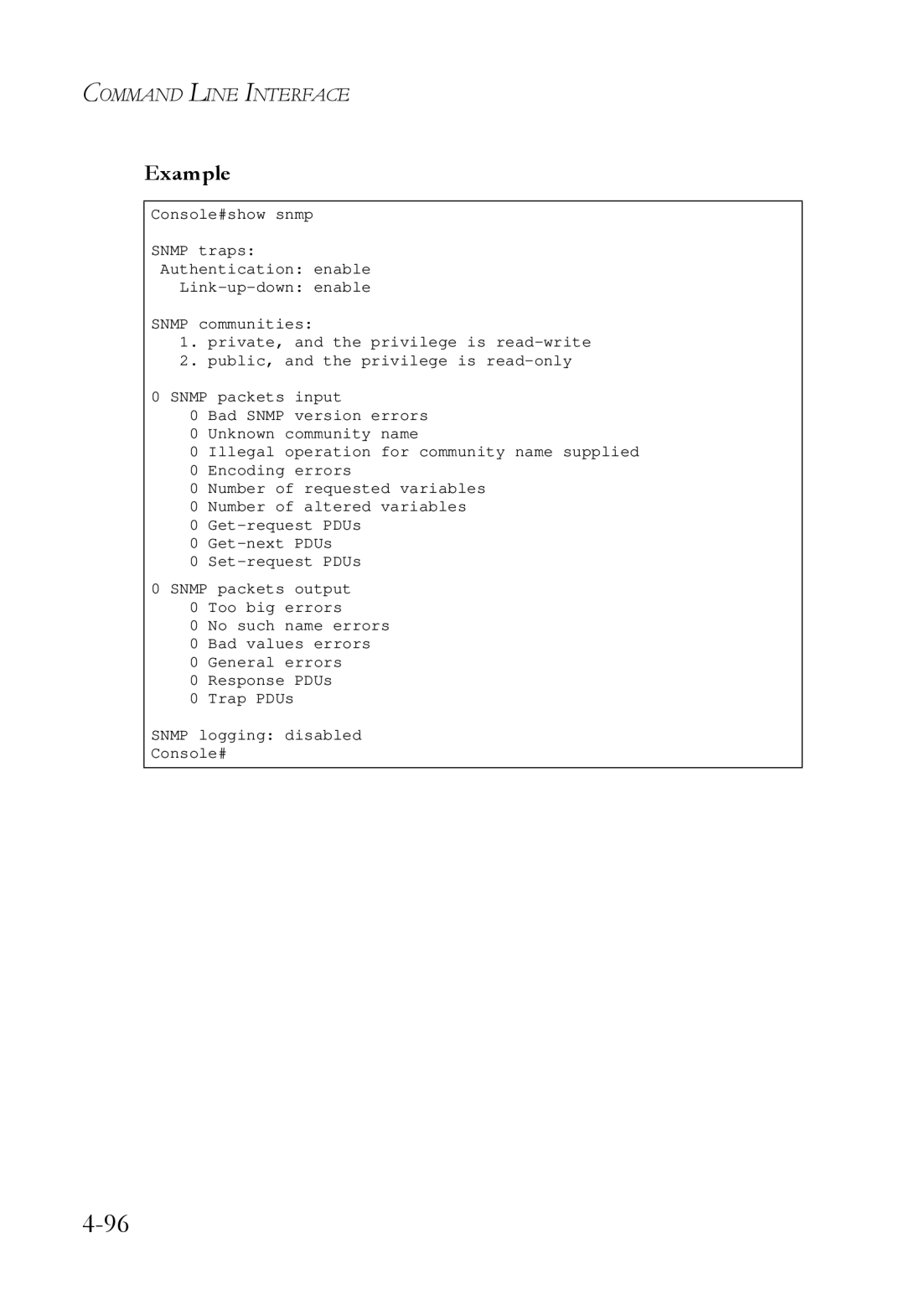 SMC Networks SMC6724L3 manual Example 