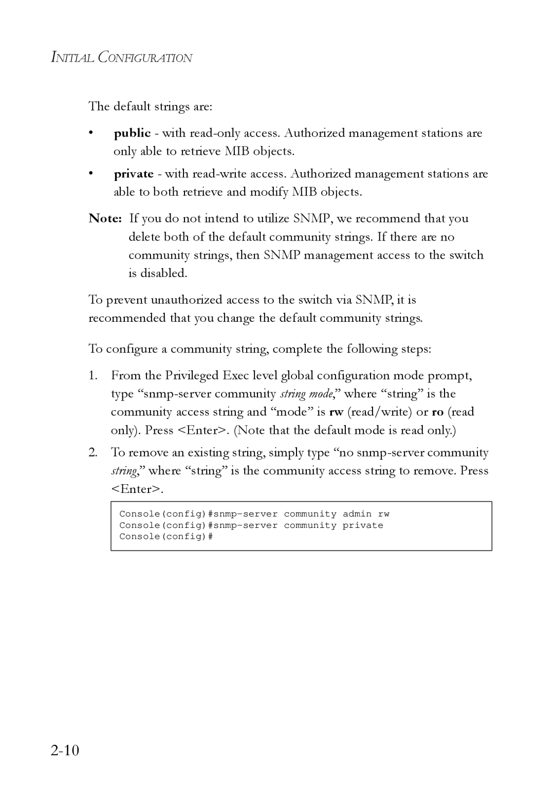 SMC Networks SMC6724L3 manual Initial Configuration 