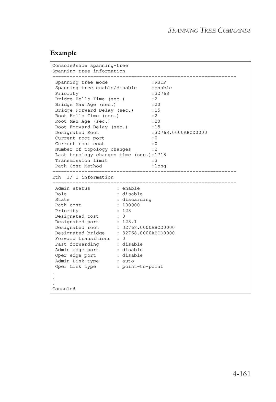 SMC Networks SMC6724L3 manual 161 