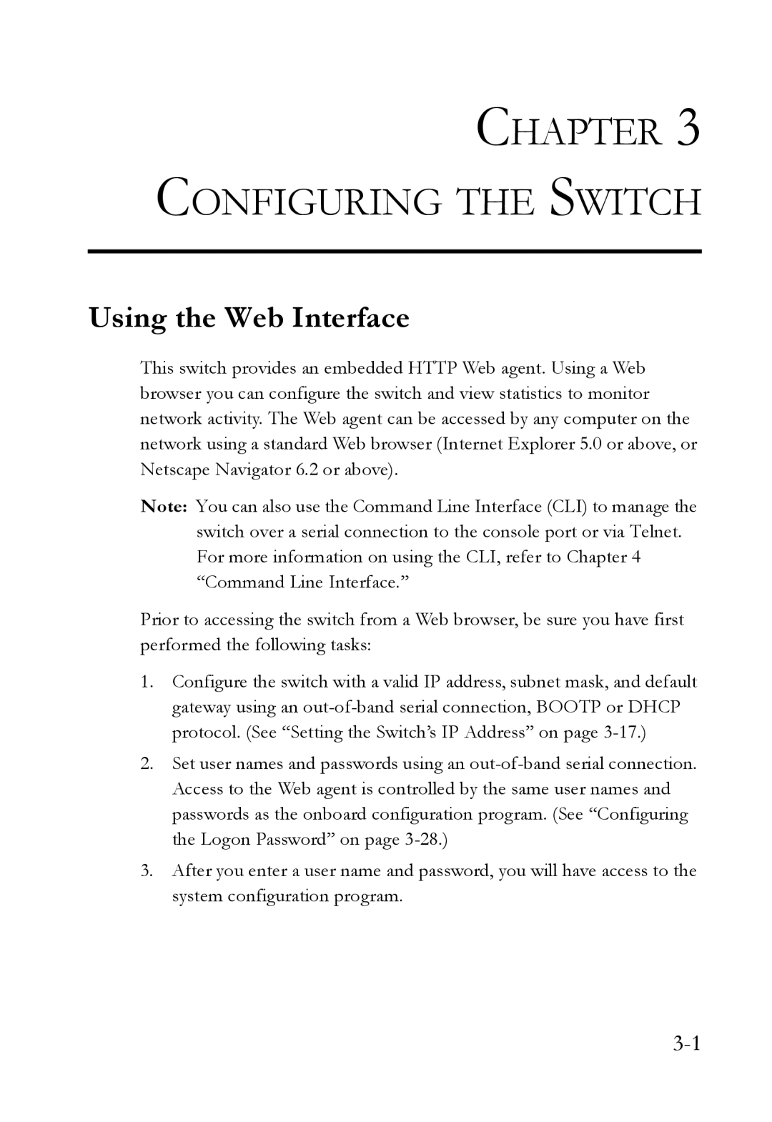 SMC Networks SMC6724L3 manual Configuring the Switch, Using the Web Interface 