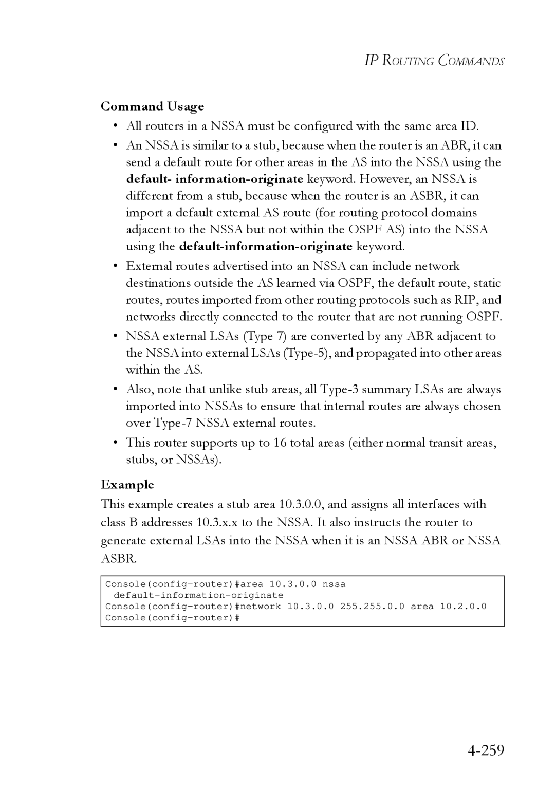 SMC Networks SMC6724L3 manual 259 