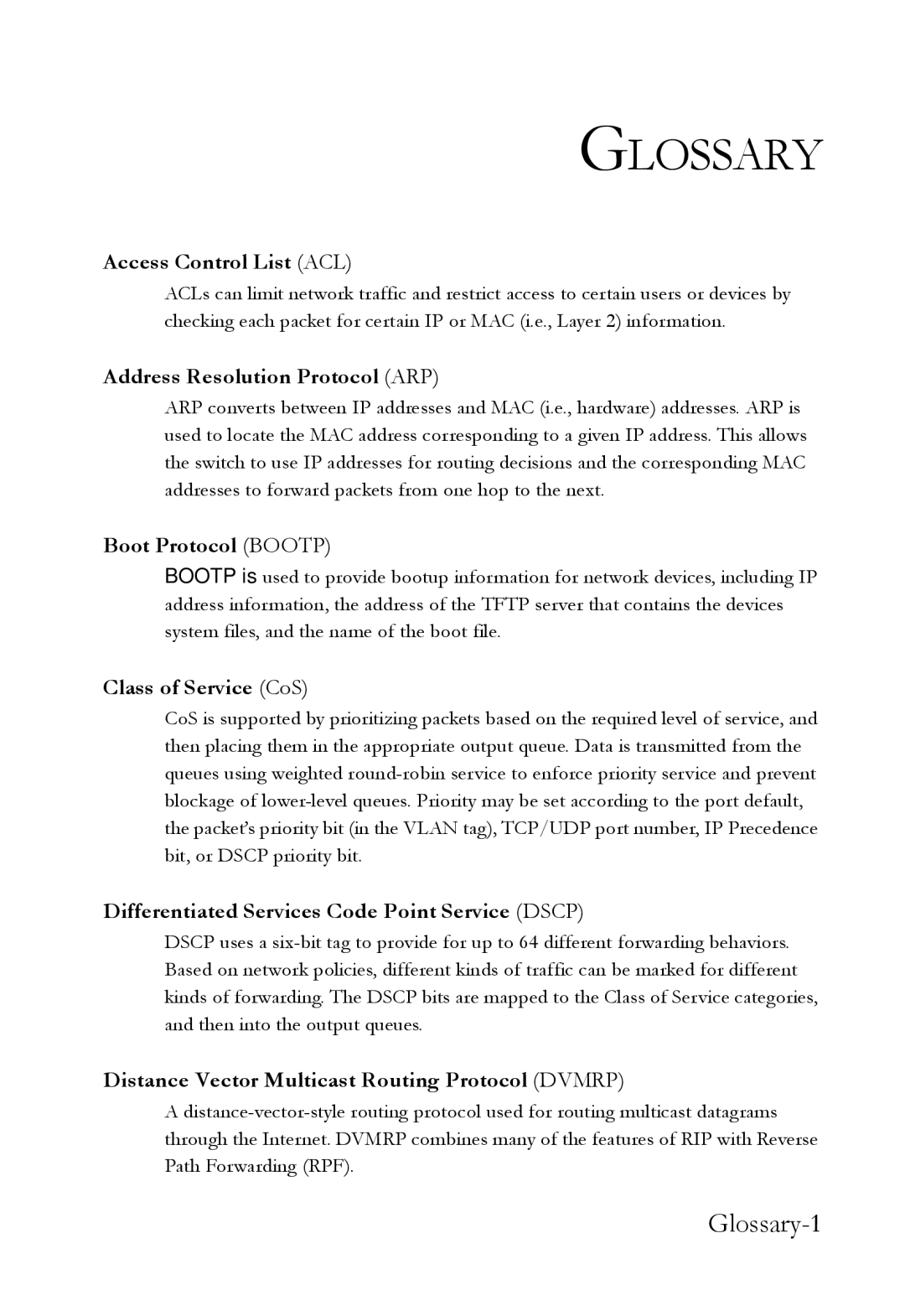 SMC Networks SMC6724L3 manual Glossary-1 