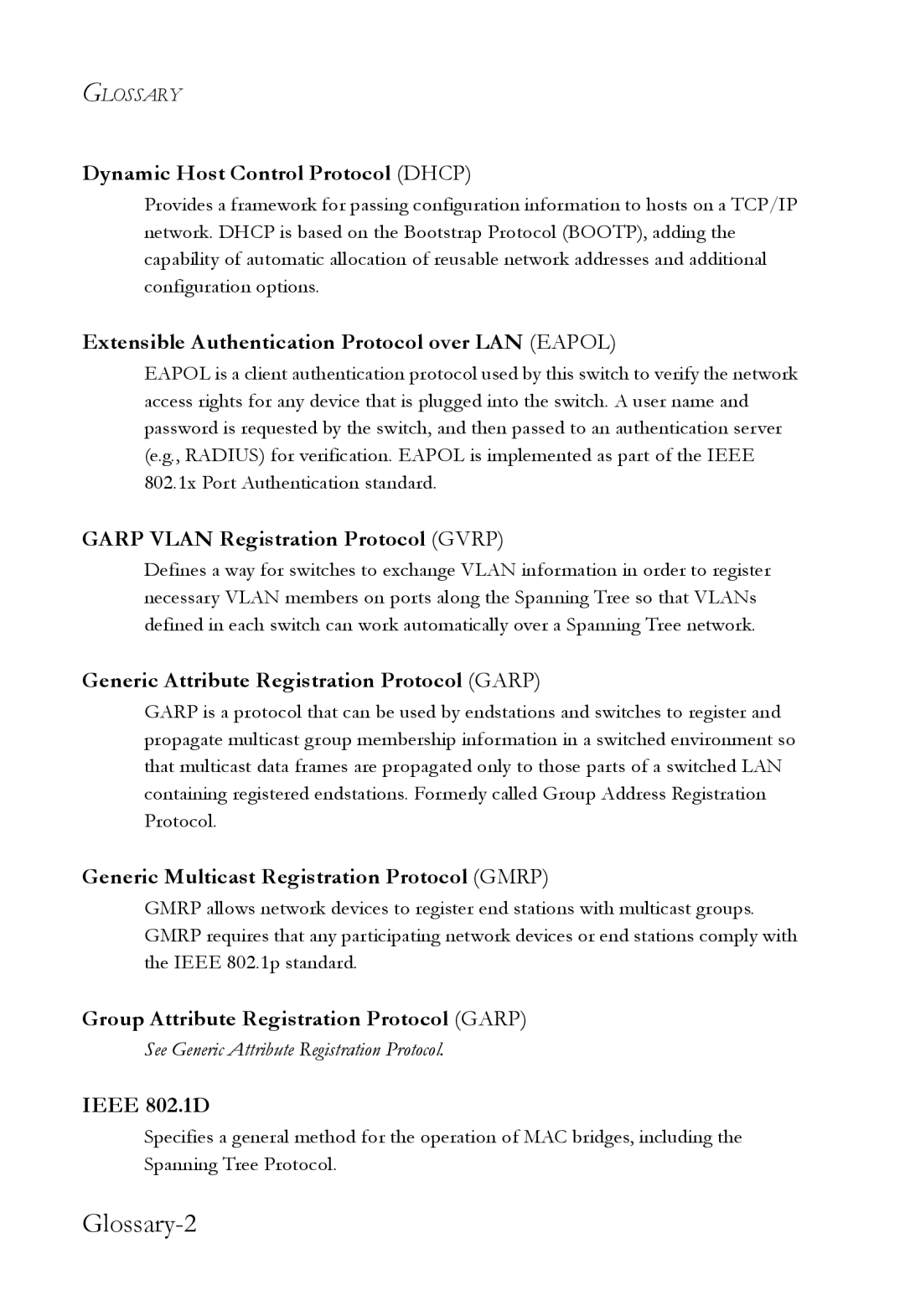 SMC Networks SMC6724L3 manual Glossary-2 