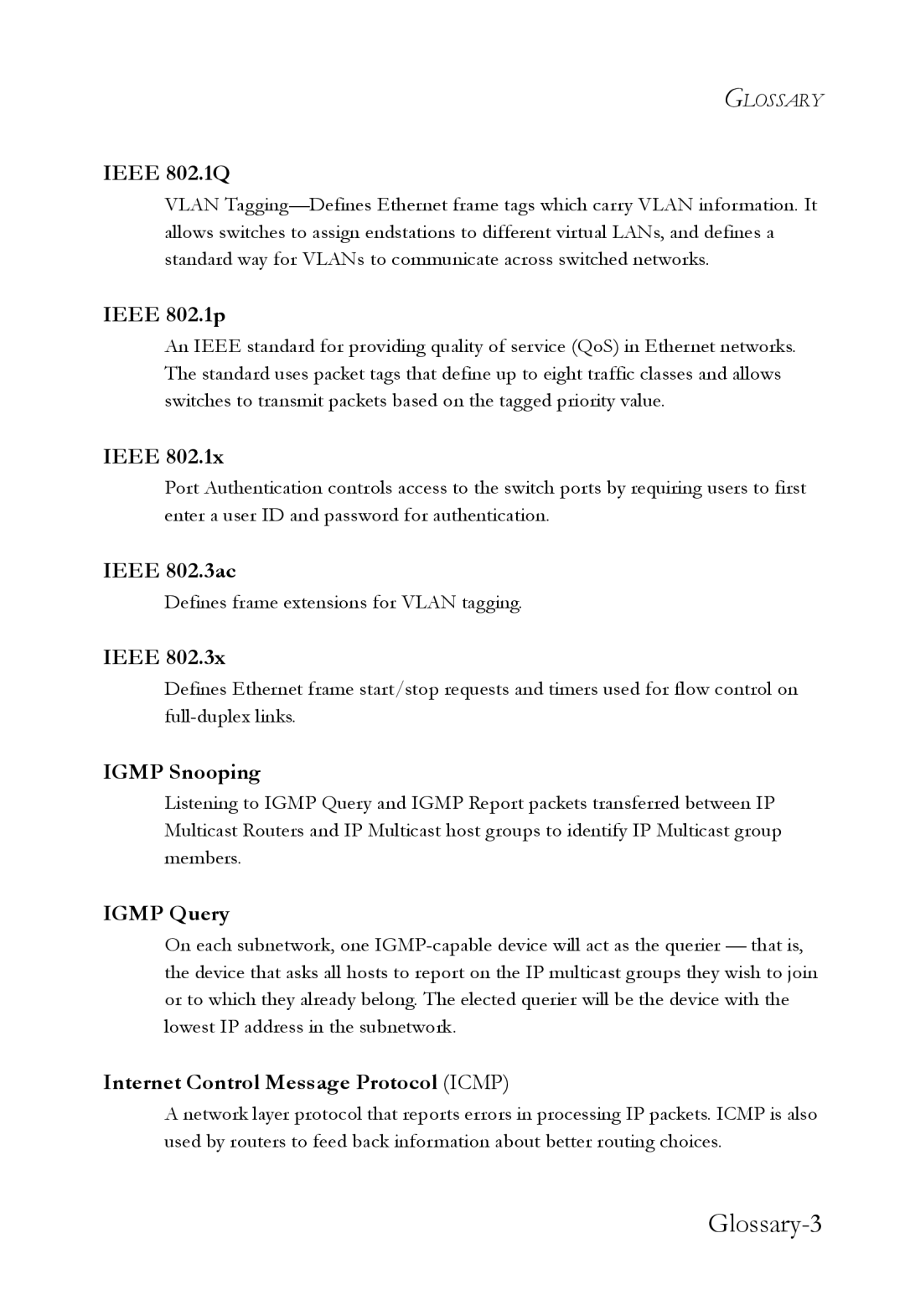 SMC Networks SMC6724L3 manual Glossary-3 