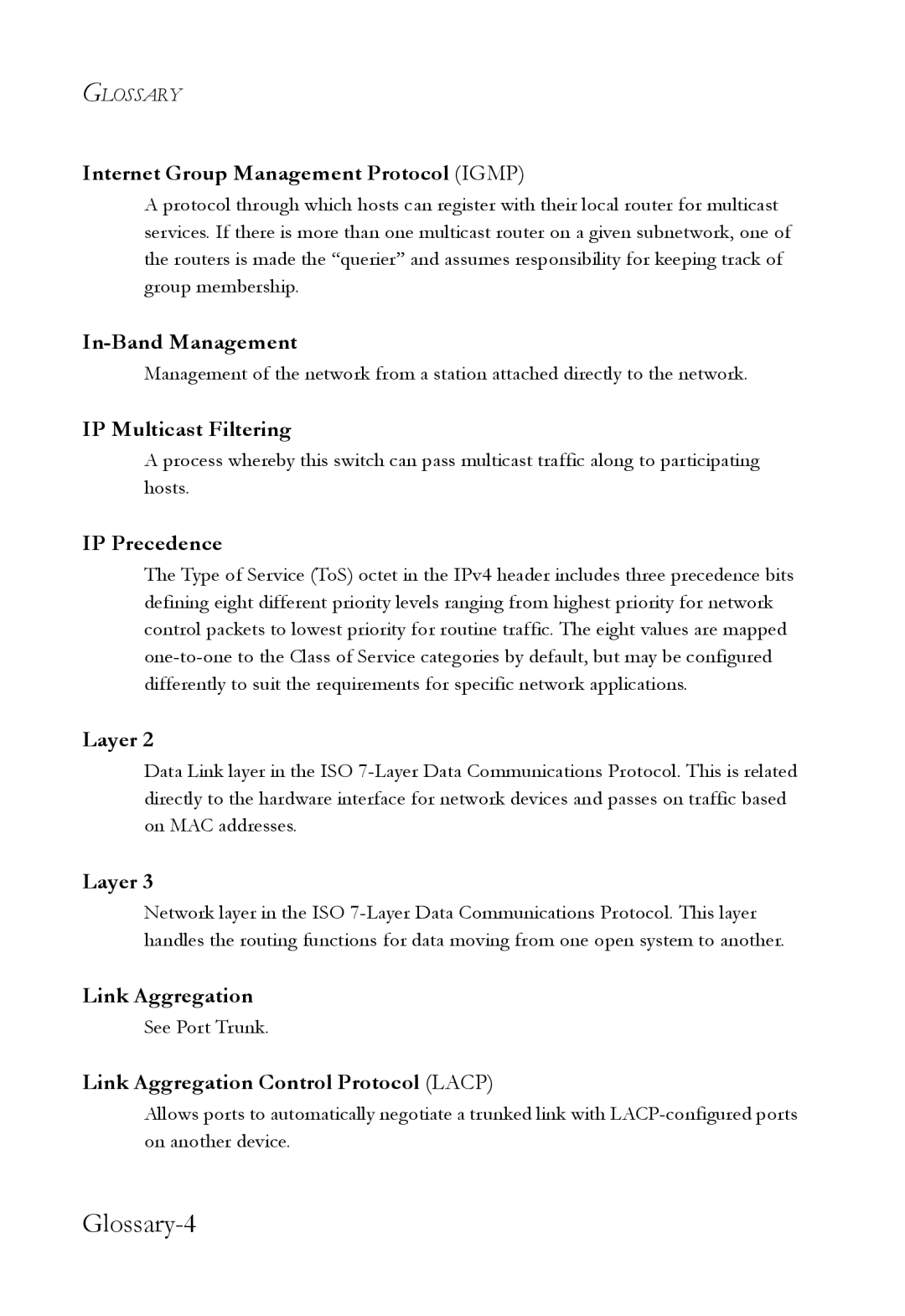 SMC Networks SMC6724L3 manual Glossary-4 