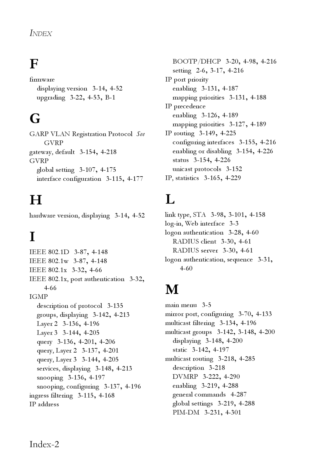 SMC Networks SMC6724L3 manual Index-2 