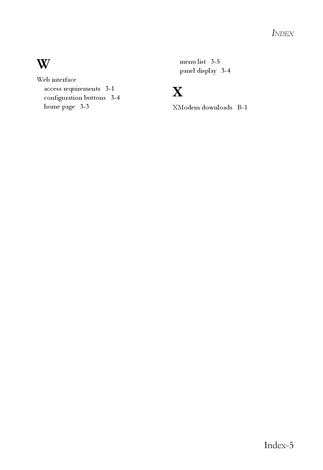 SMC Networks SMC6724L3 manual Index-5 