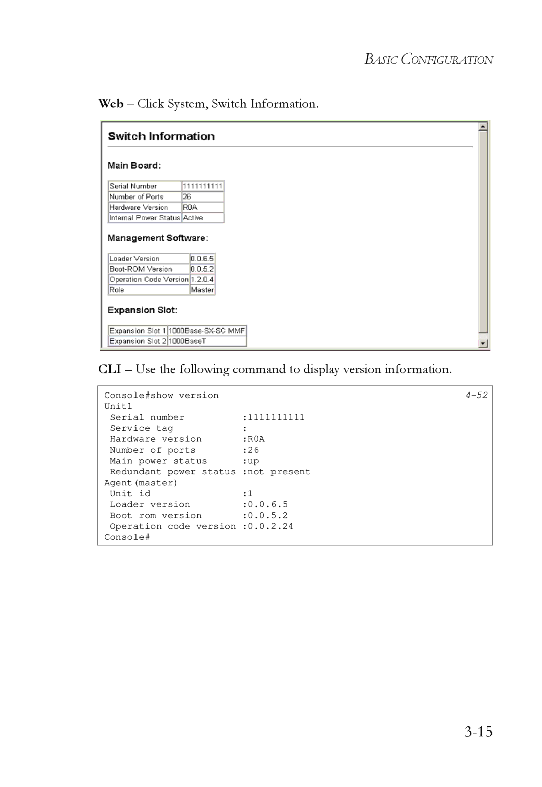 SMC Networks SMC6724L3 manual Basic Configuration 