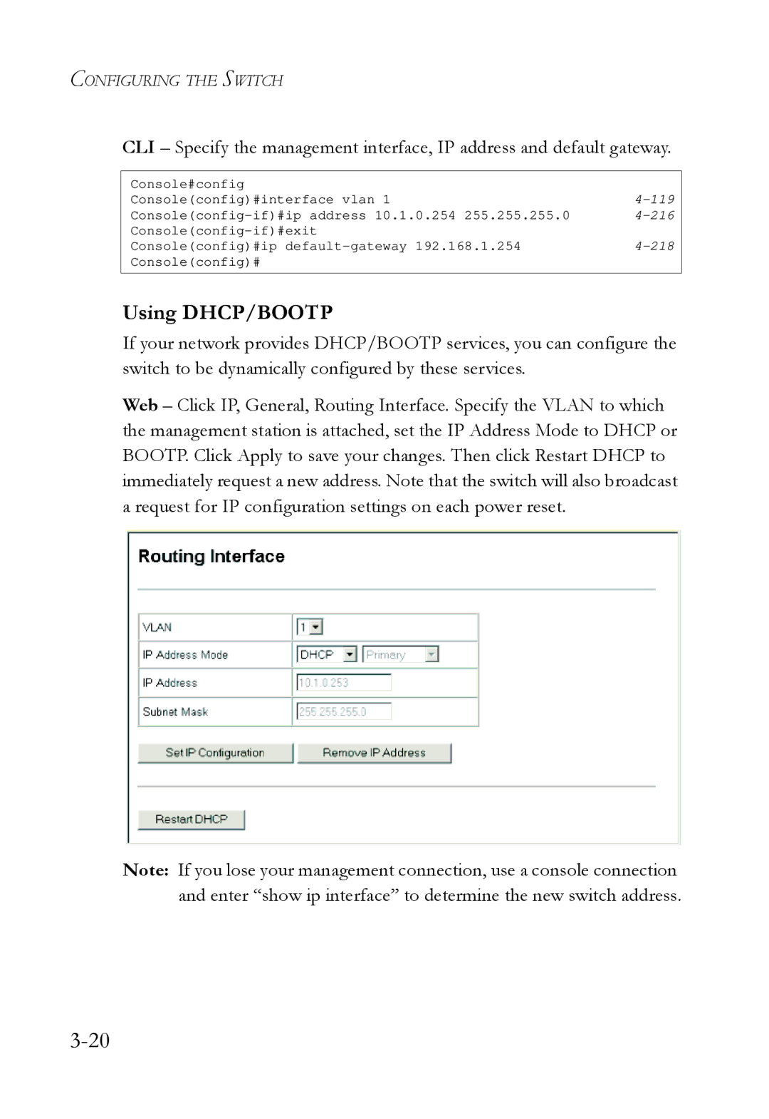 SMC Networks SMC6724L3 manual Using DHCP/BOOTP 