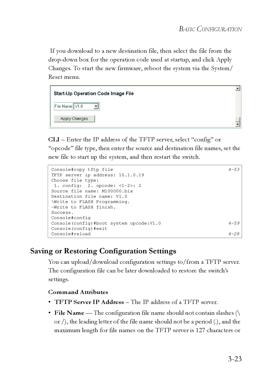 SMC Networks SMC6724L3 manual Saving or Restoring Configuration Settings 