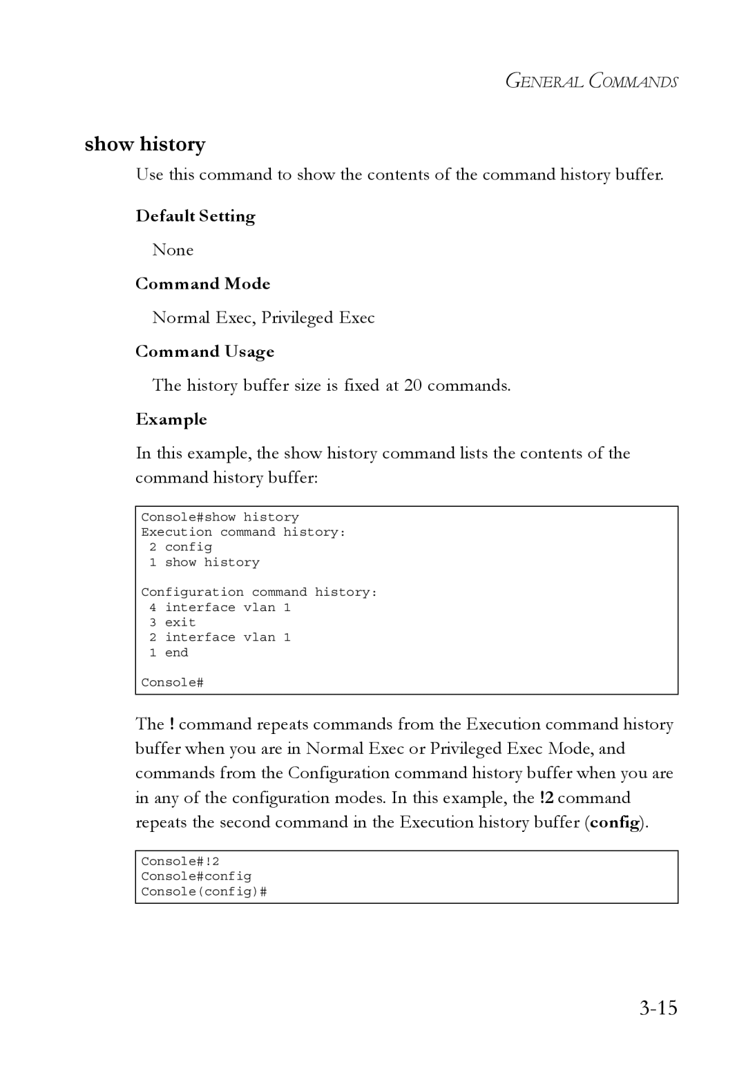 SMC Networks SMC6750L2 manual Show history 