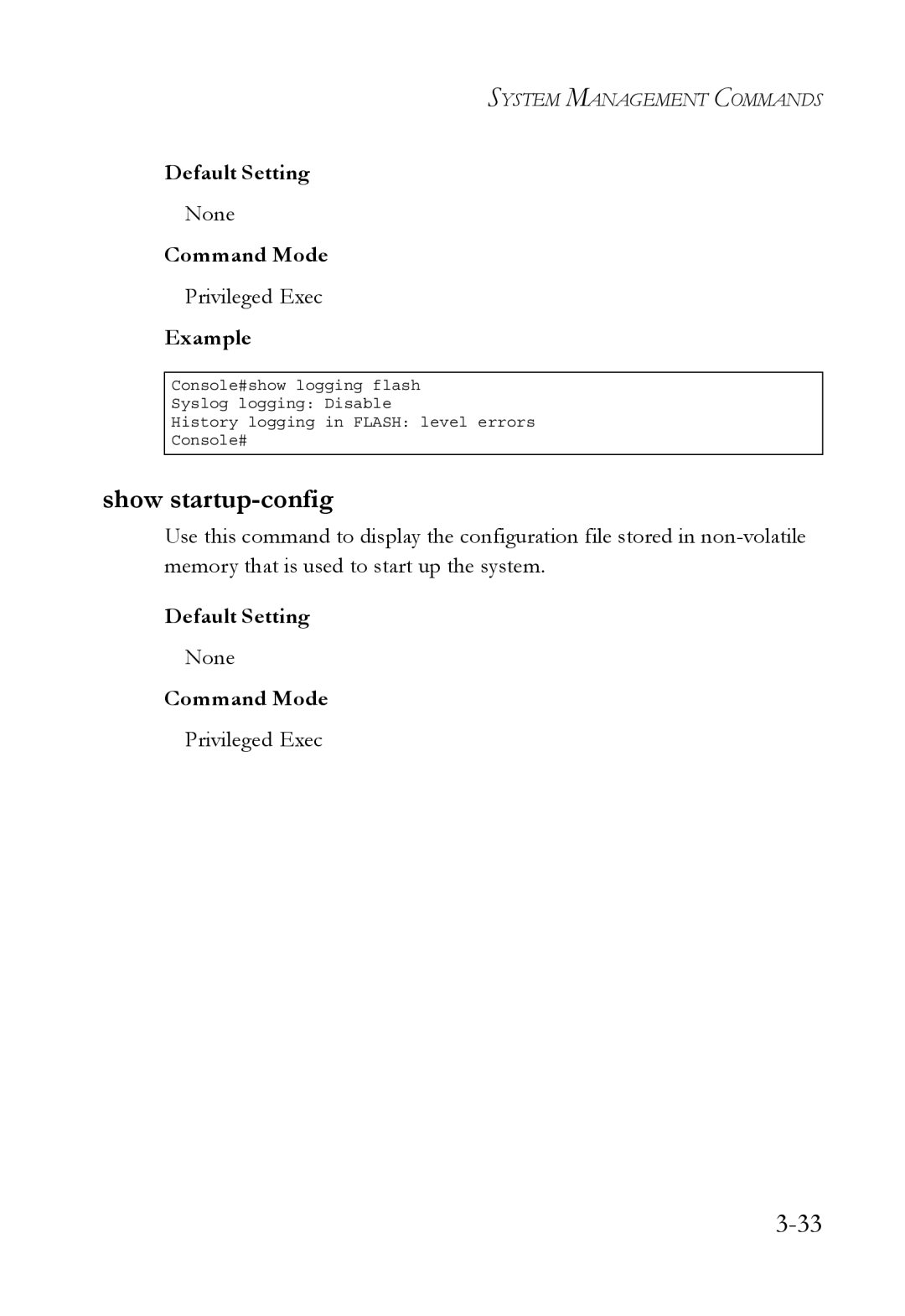 SMC Networks SMC6750L2 manual Show startup-config 