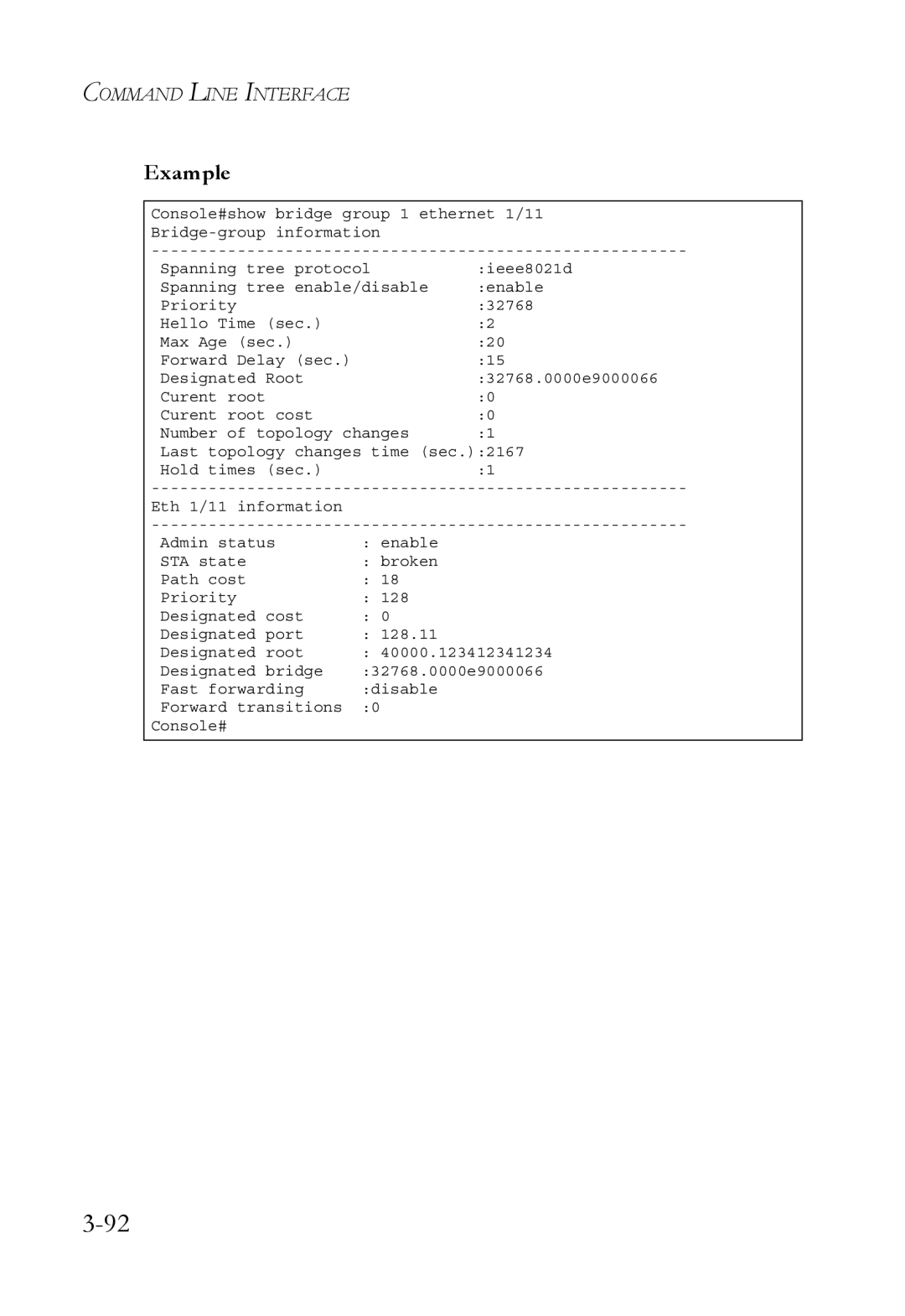 SMC Networks SMC6750L2 manual Example 