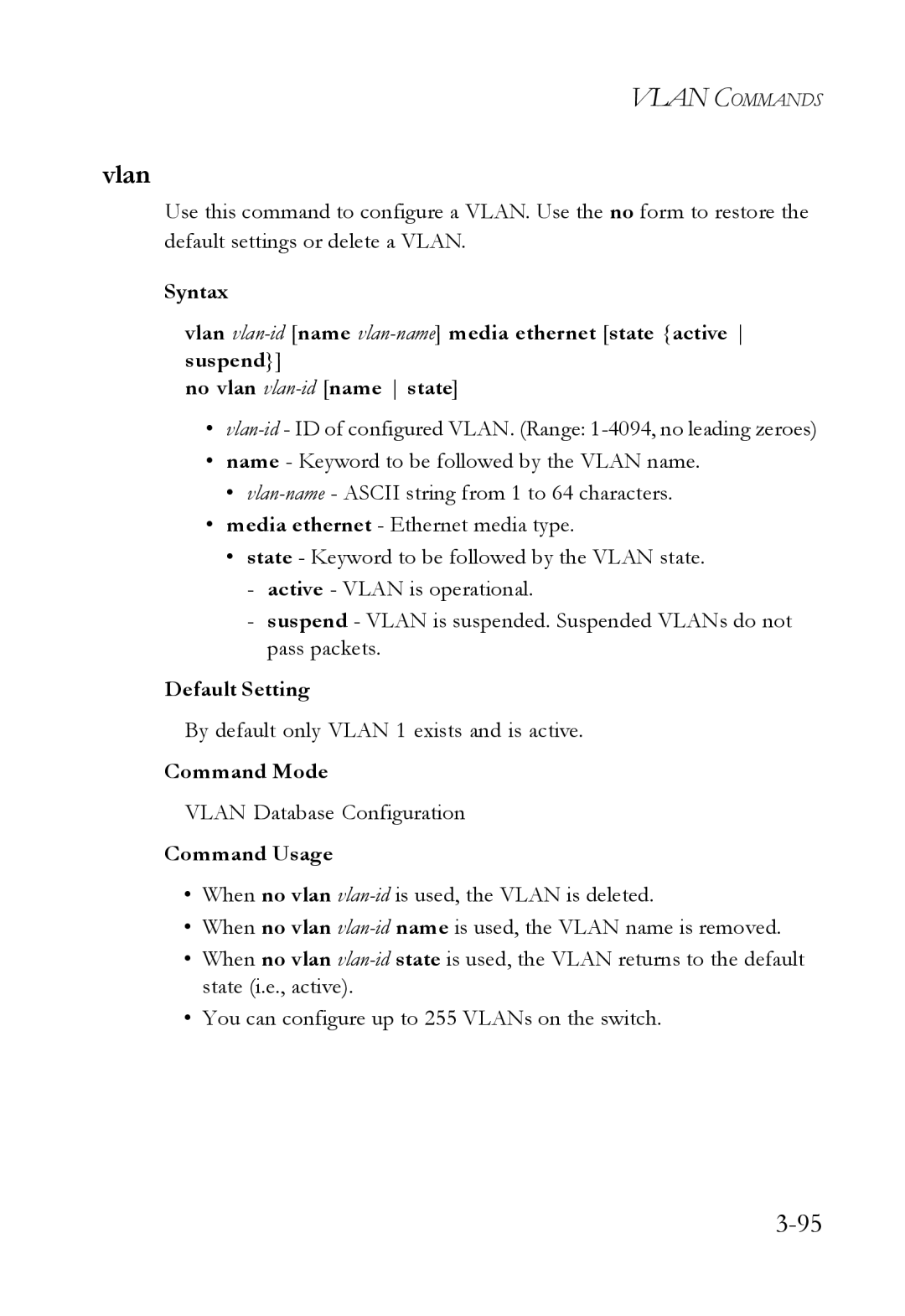 SMC Networks SMC6750L2 manual Vlan 