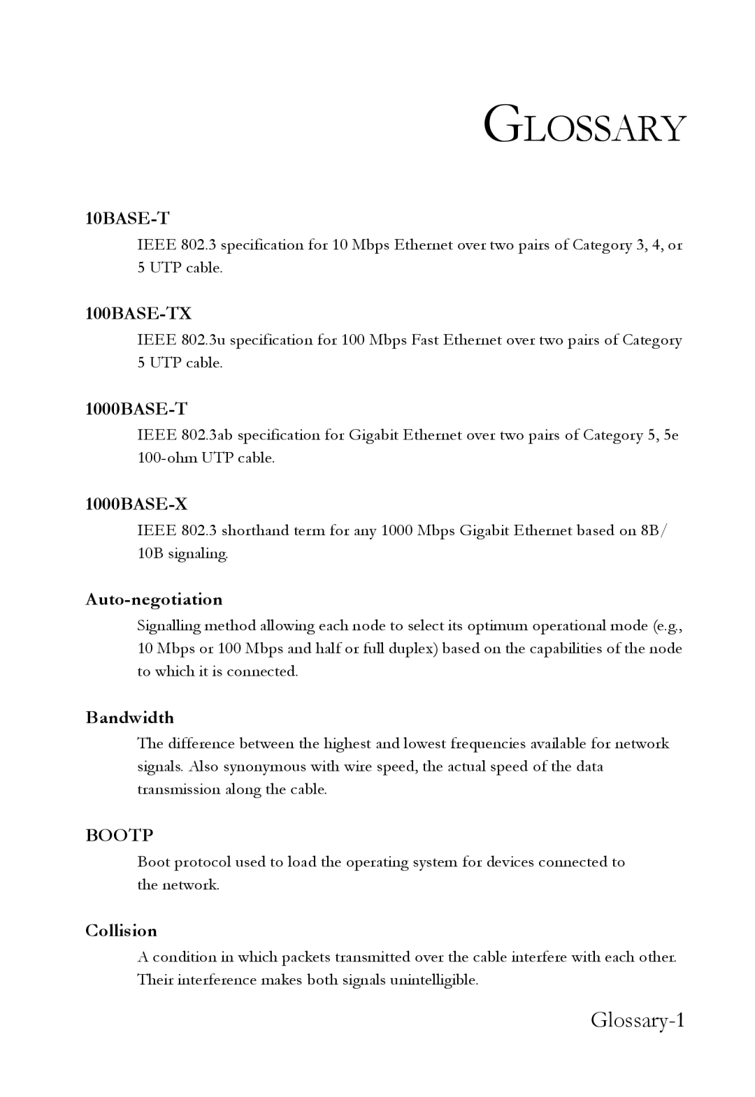 SMC Networks SMC6750L2 manual Glossary-1 