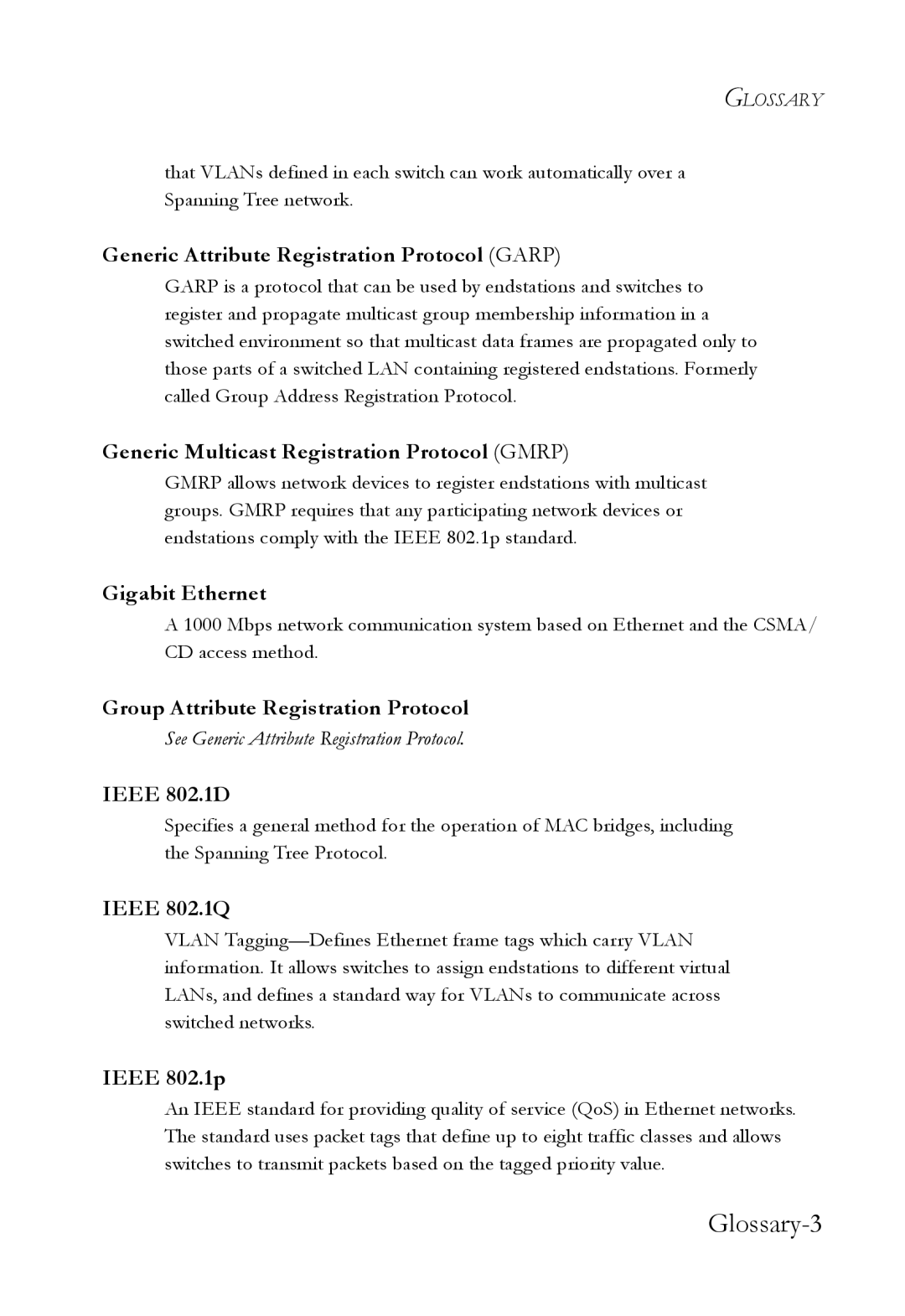 SMC Networks SMC6750L2 manual Glossary-3 