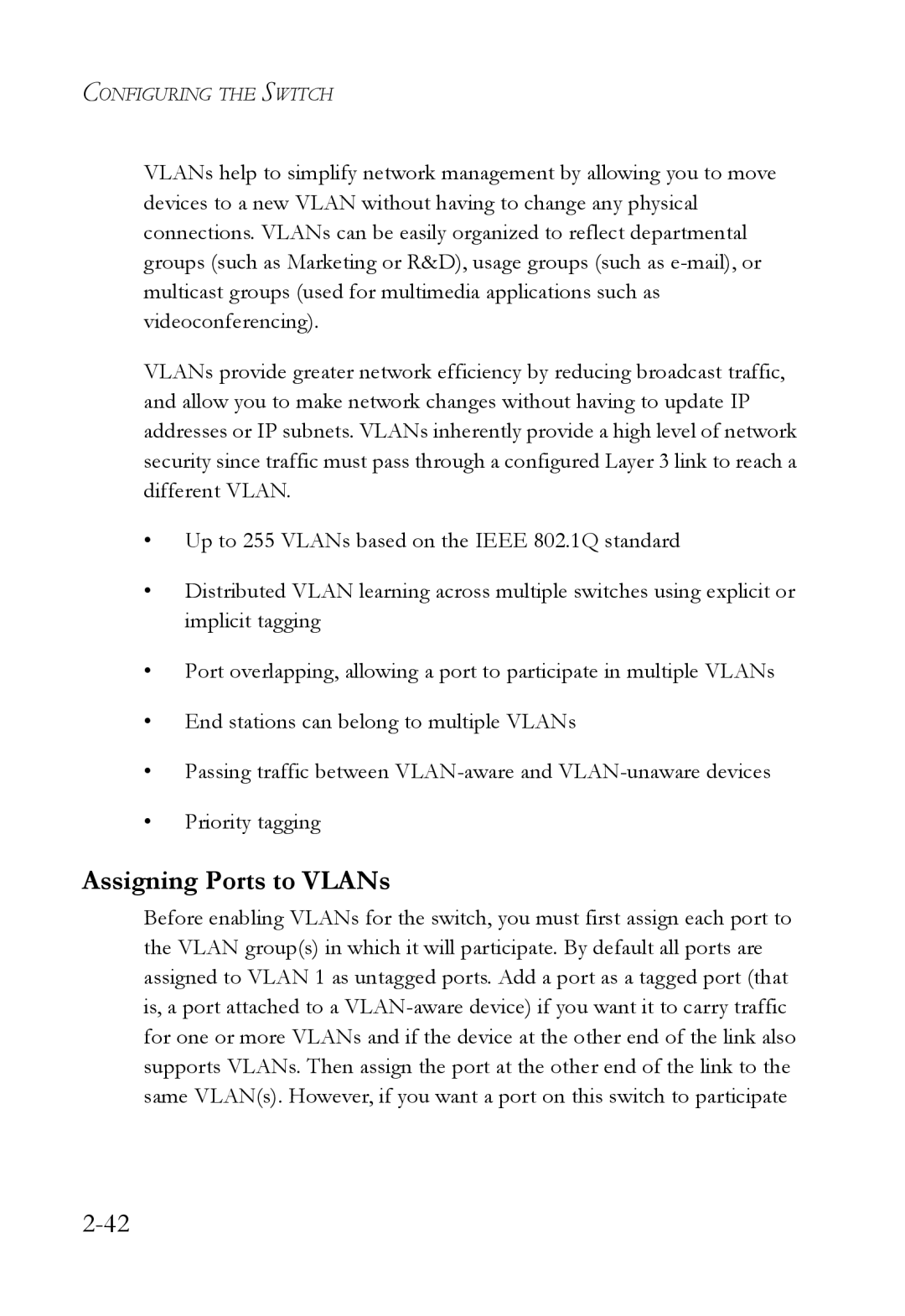 SMC Networks SMC6750L2 manual Assigning Ports to VLANs 