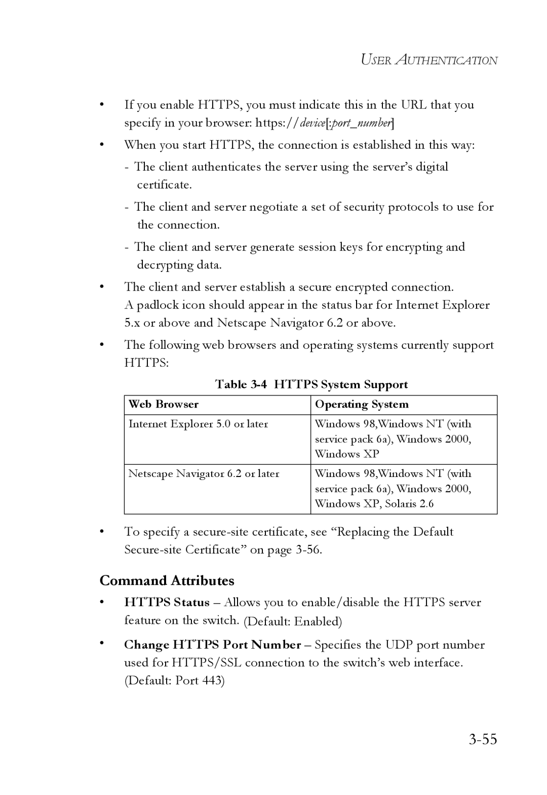 SMC Networks SMC6752AL2 manual Https System Support, Web Browser Operating System 