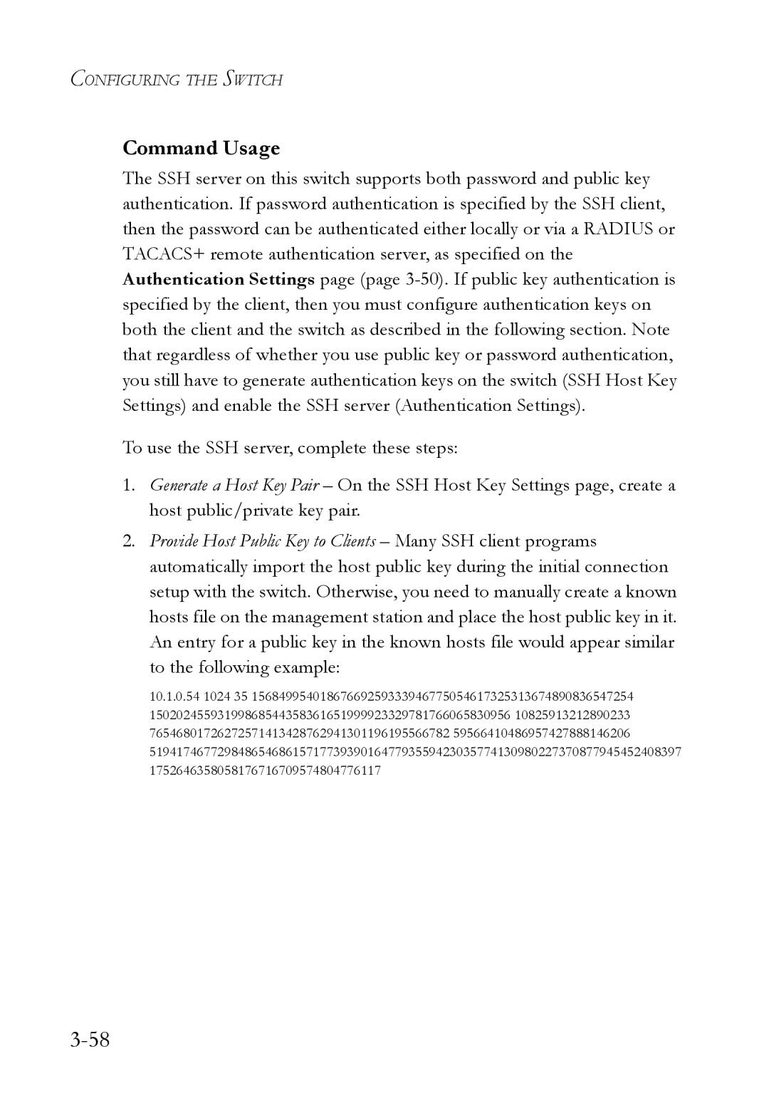 SMC Networks SMC6752AL2 manual Command Usage 