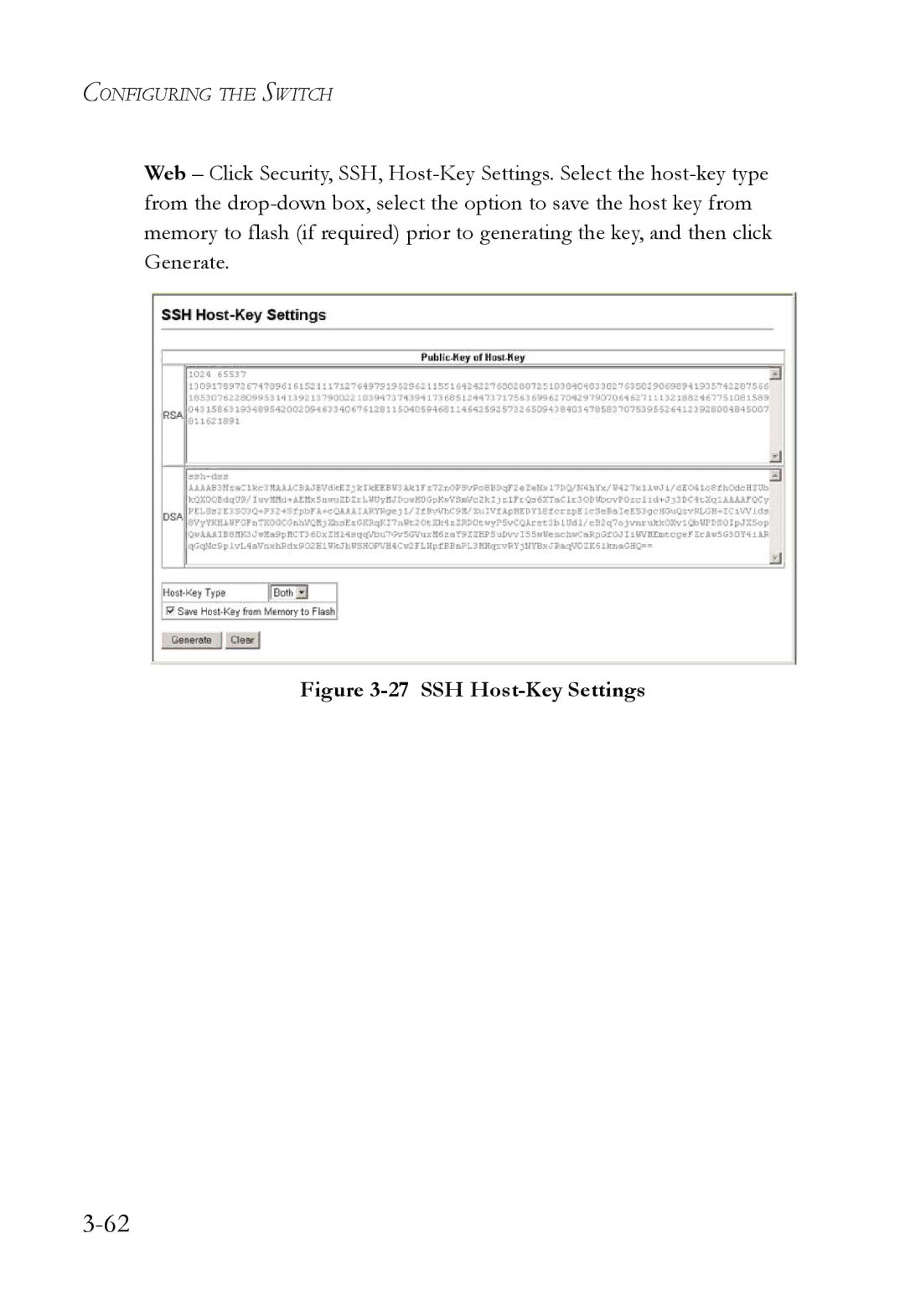 SMC Networks SMC6752AL2 manual SSH Host-Key Settings 