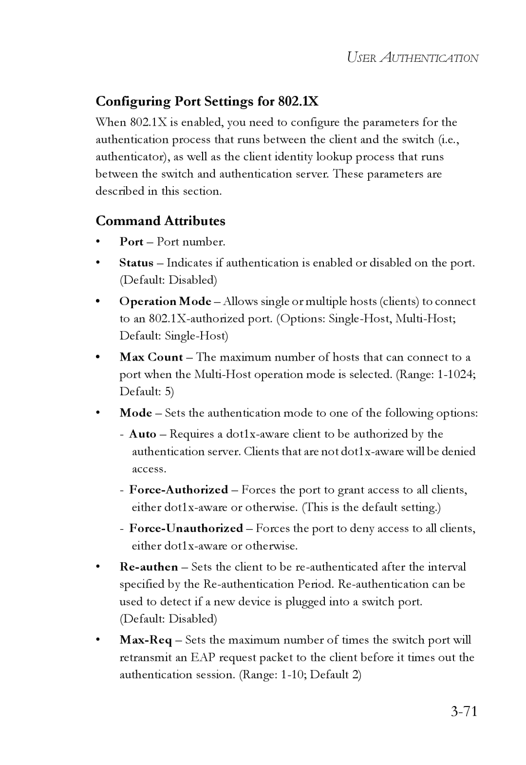 SMC Networks SMC6752AL2 manual Configuring Port Settings for 