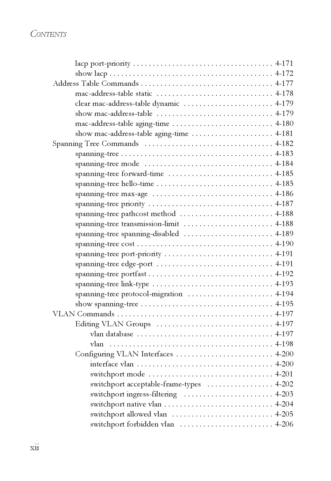 SMC Networks SMC6752AL2 manual Xii 