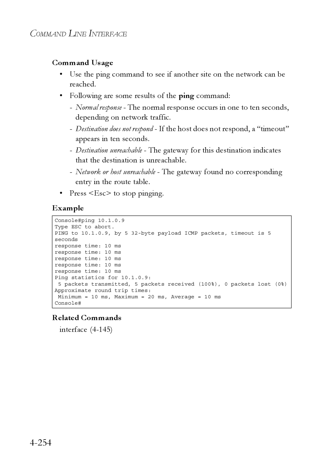 SMC Networks SMC6752AL2 manual 254, Interface 