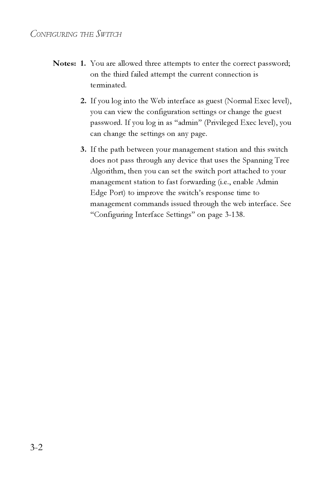 SMC Networks SMC6752AL2 manual Configuring the Switch 